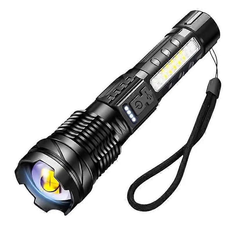 Rechargeable LED Flashlights,Super Bright Flashlight, 7 Modes with COB Work Light, IPX6, Powerful Handheld Flash Light