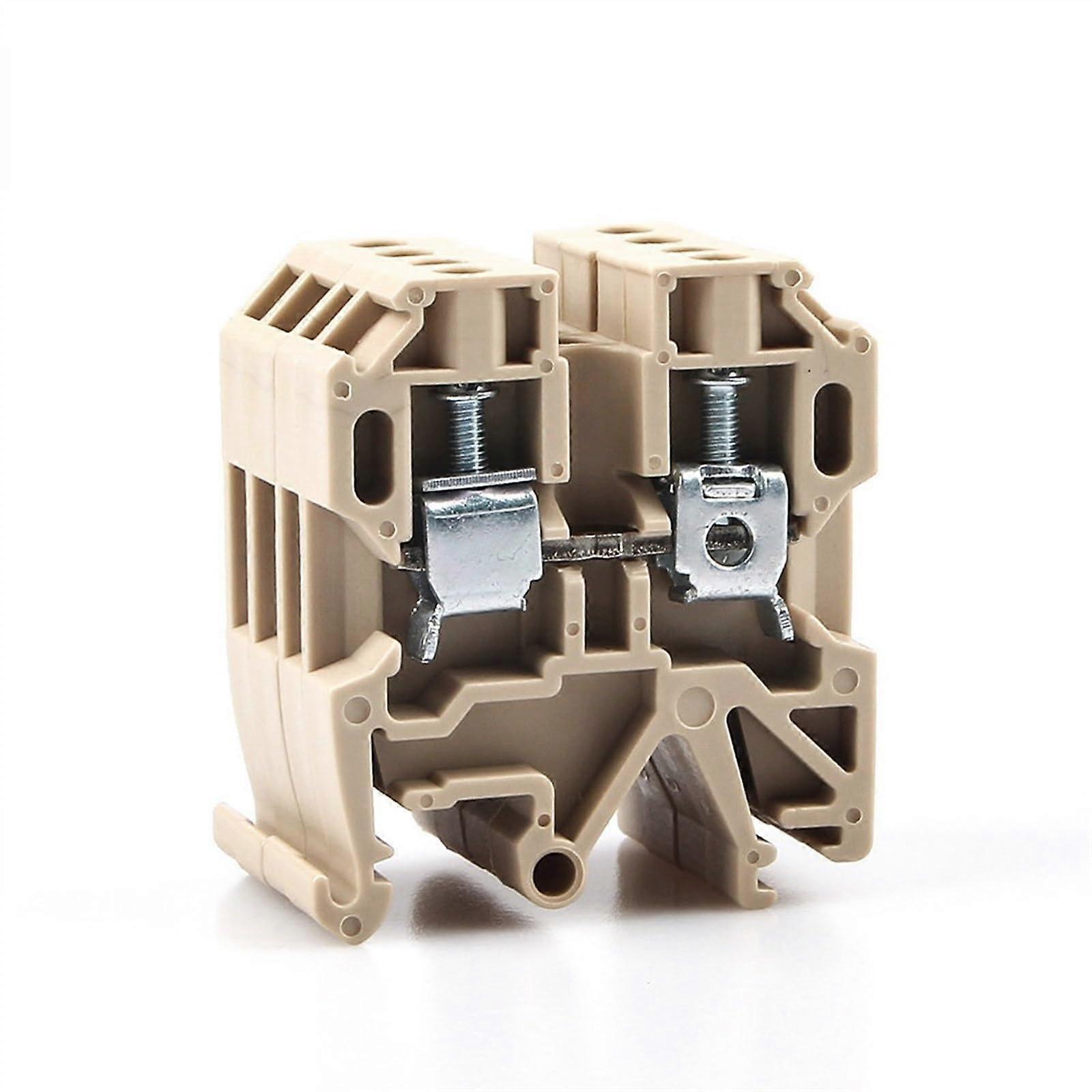 SAK-4EN Wire Conductor10Pcs Connector Screw Din Connection Rail Terminal Blocks SAK4EN