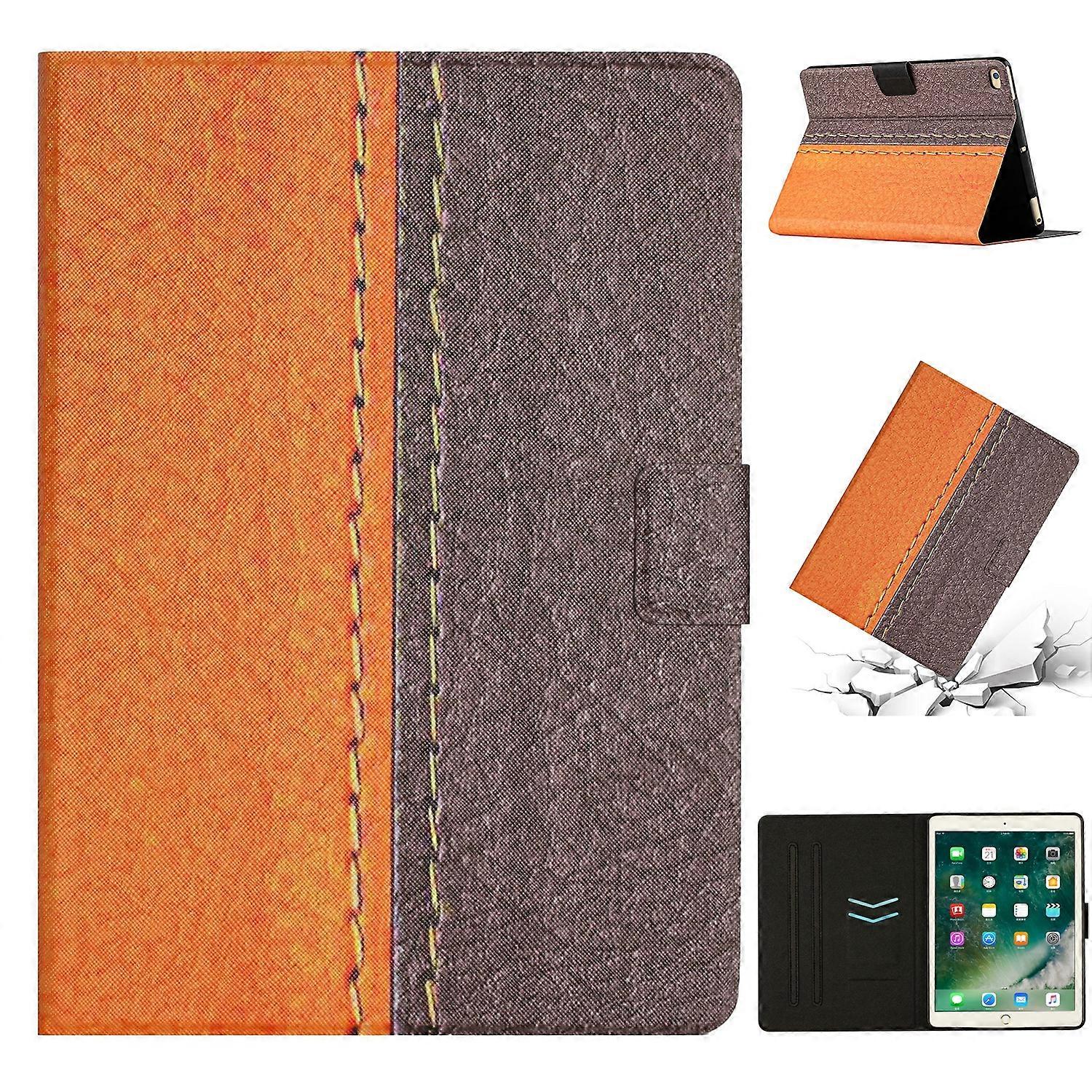 Stitching Solid Color Smart Leather Tablet Case For iPad Air / Air 2 / 9.7 2018 / 2017