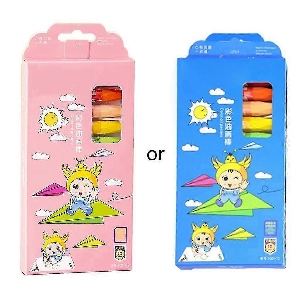 Portable Oil Pastels Set Non Toxic Washable For Toddler Student Coloring Books