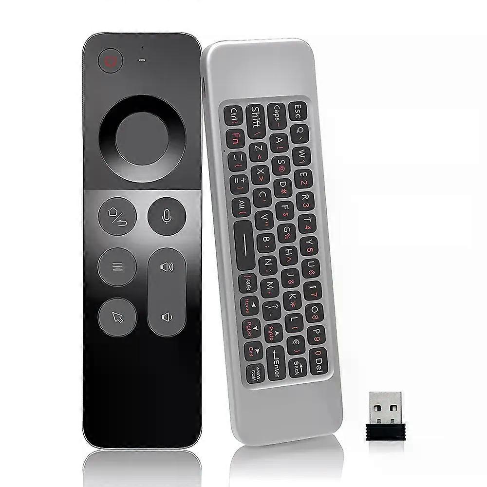 con Universal-Sprachfernbedienung Air Mouse W3 2.4G Handheld Mini Wireless Tastatur für Android TV BOX Windows PC