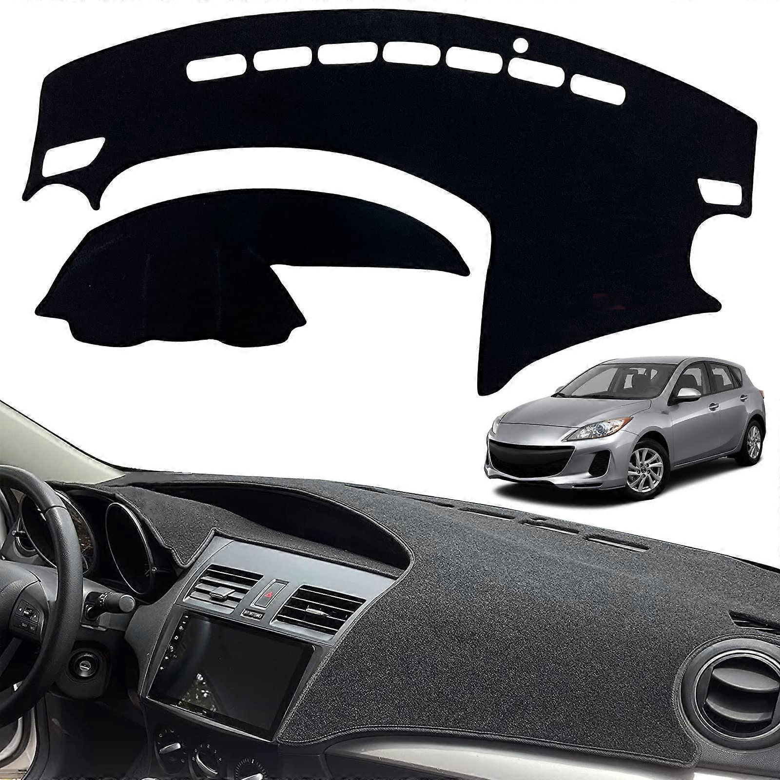 Dashboard Dash Board Cover Mat Non-Slip Custom Fit For Mazda 3 2010-2013 Black Trim Protector Sunshield