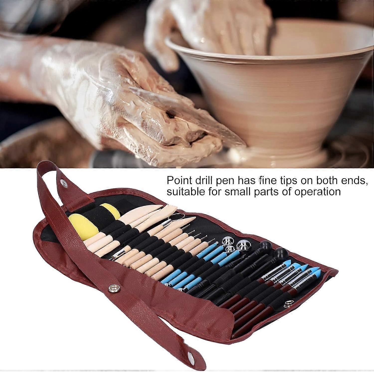 Sculpture Polymer Clay Tool  24 Pcs Polymer Modelling Tools Set for Beginners  Crafts  Professionals and Artists for Clay Ceramics