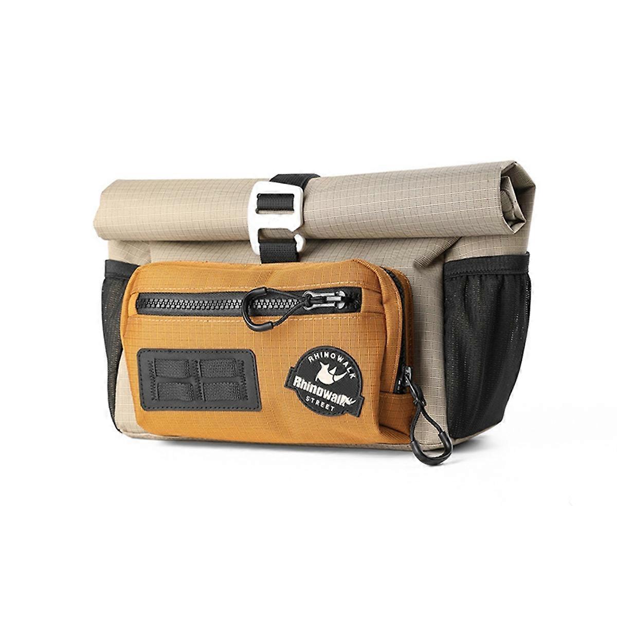 Rhinowalk 4L Quick Release Bike Handlebar Bag Front Tube Basket with Molle System Cycling Storage fo