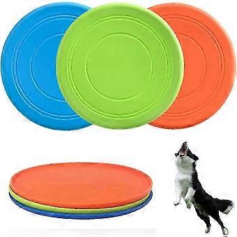 Dog Flying Disc, 3 Pack Dog Flyer Dog Toy, Dog Soft Rubber Interactive Lightweight Flying Disc Dog Toy for Small Large Dogs - Floats in Water,7 inch.
