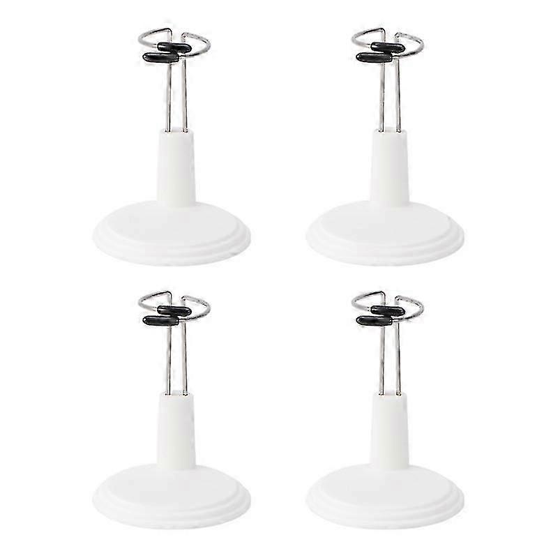 4pcs kreative Puppe Halterung Unterstützung Portable Teddybär Stand Mode Puppen Aufbewahrungsregal für zu Hause Weiß 15cm