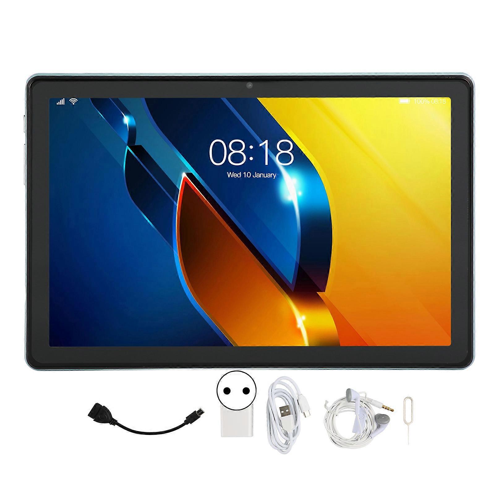 10 Inch 5G WiFi 10 Core Processor 6GB 128GB 800W 2000W 1920x1200 for Android 11 8800mAh Green Callable Tablet