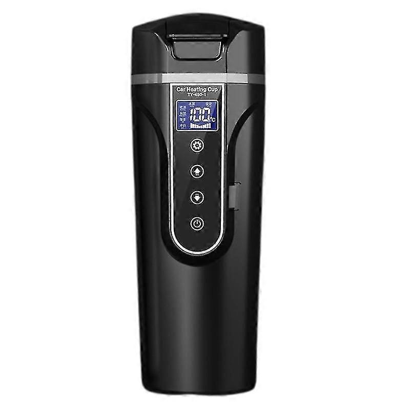 12v 24vポータブルカーヒーティングカップステンレススチールウォーターウォーマーボトルカーケトルコーヒーマグ