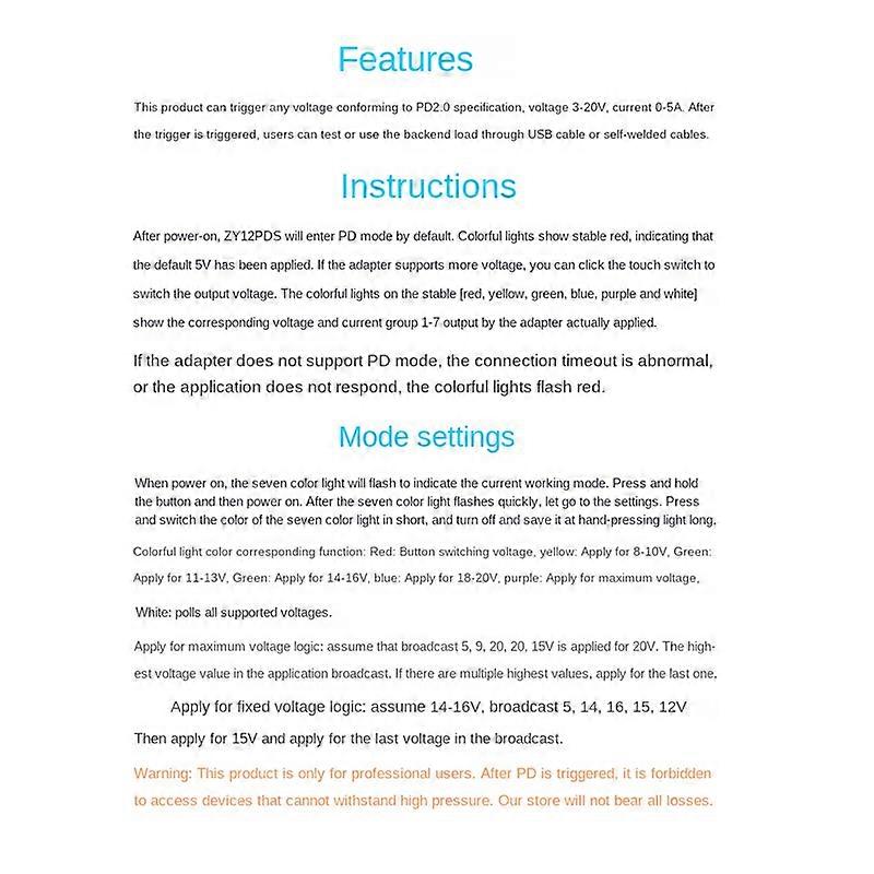 2 stuks ZY12PDN USB-C PD2.0/3.0 naar DC Converter Voeding Module Decoy Fast Charge Trigger Poll Polling Detector Tester