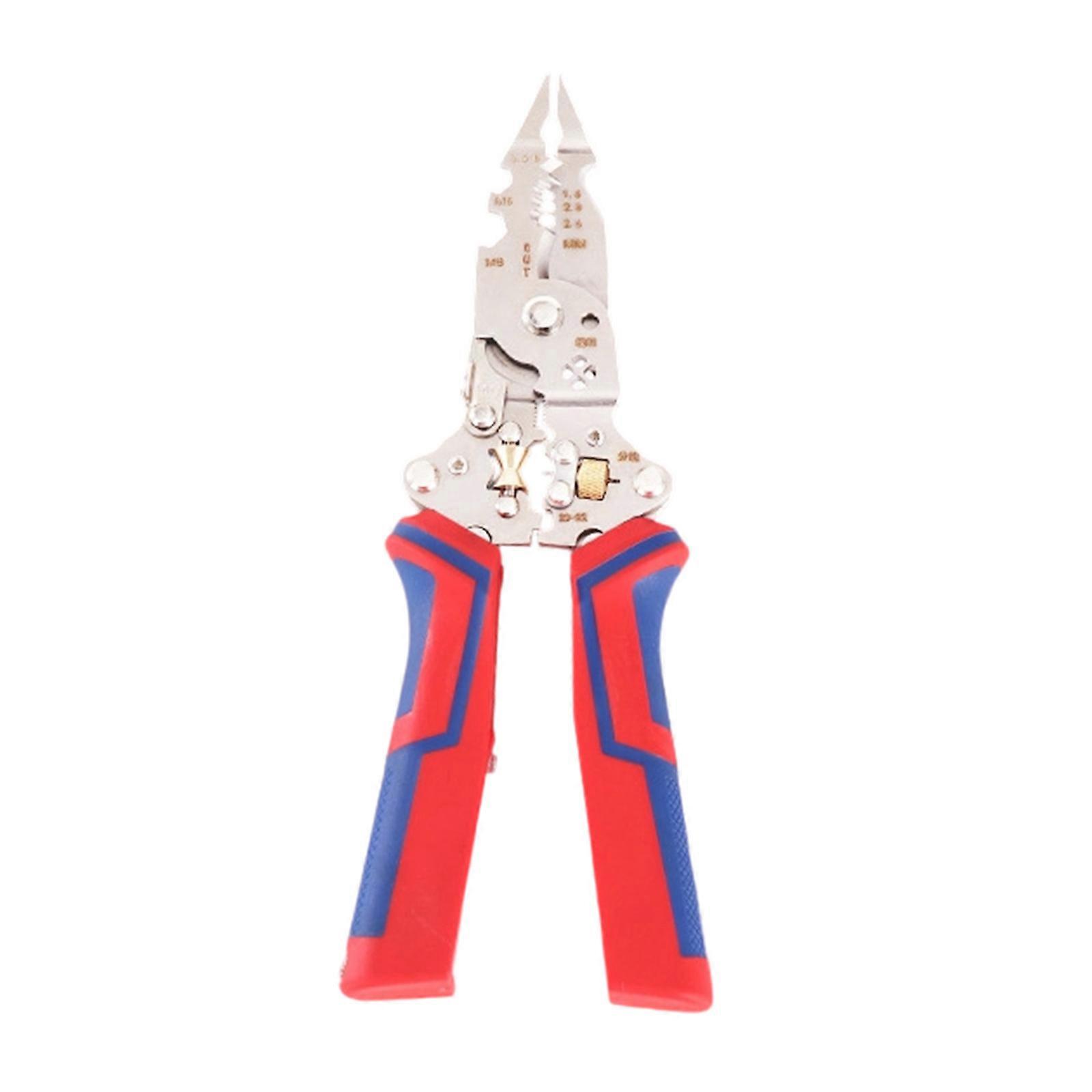 Electric Stripping Pliers Cutter Tool Efficient Wire Cutting & Stripping for Home Maintenance Smooth Function Switching Multicolor