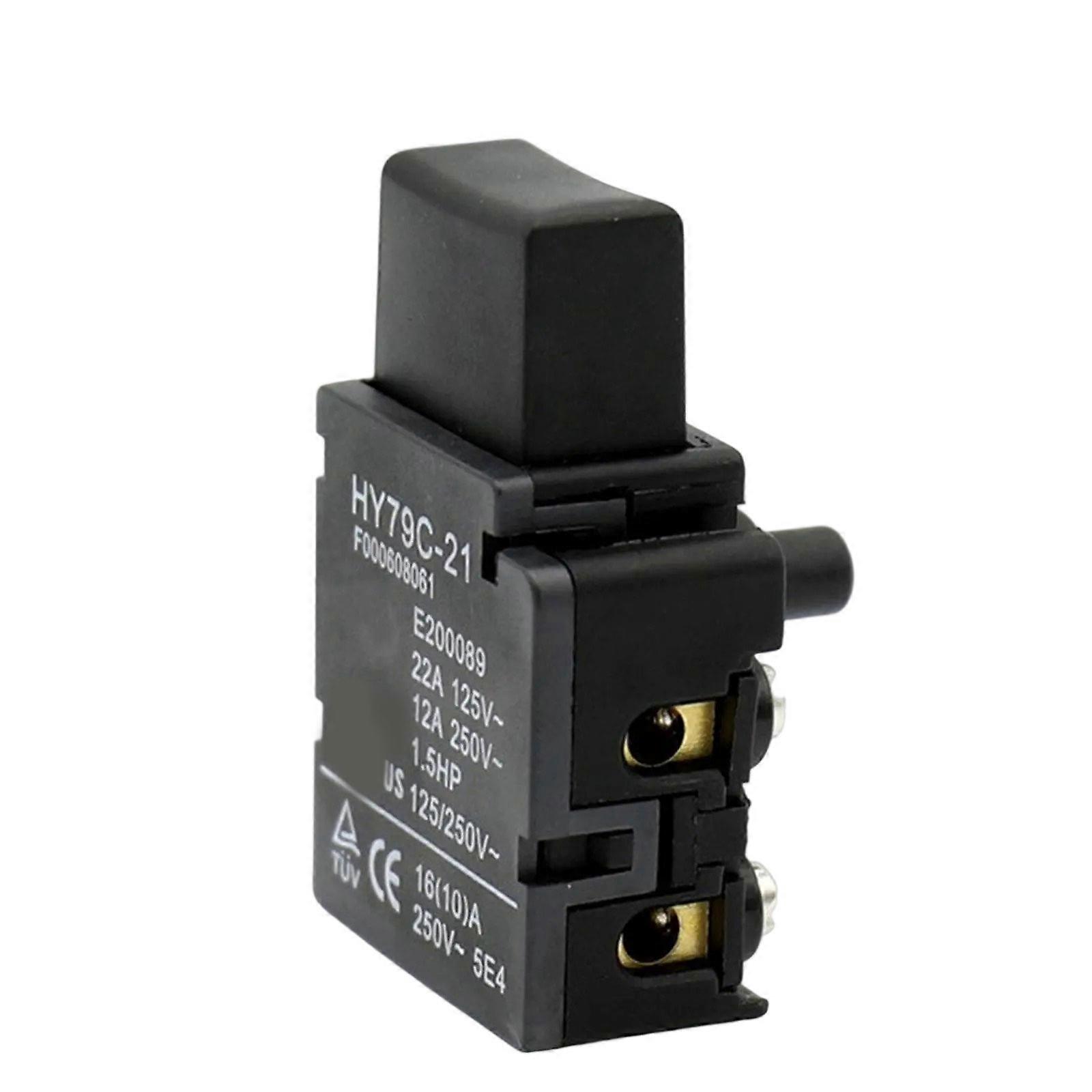 Sturdy HY79C Push Button Switches 2 Pins ON OFF 125V 16A or 250V 12A Portable Accessory for Home and Industrial Use