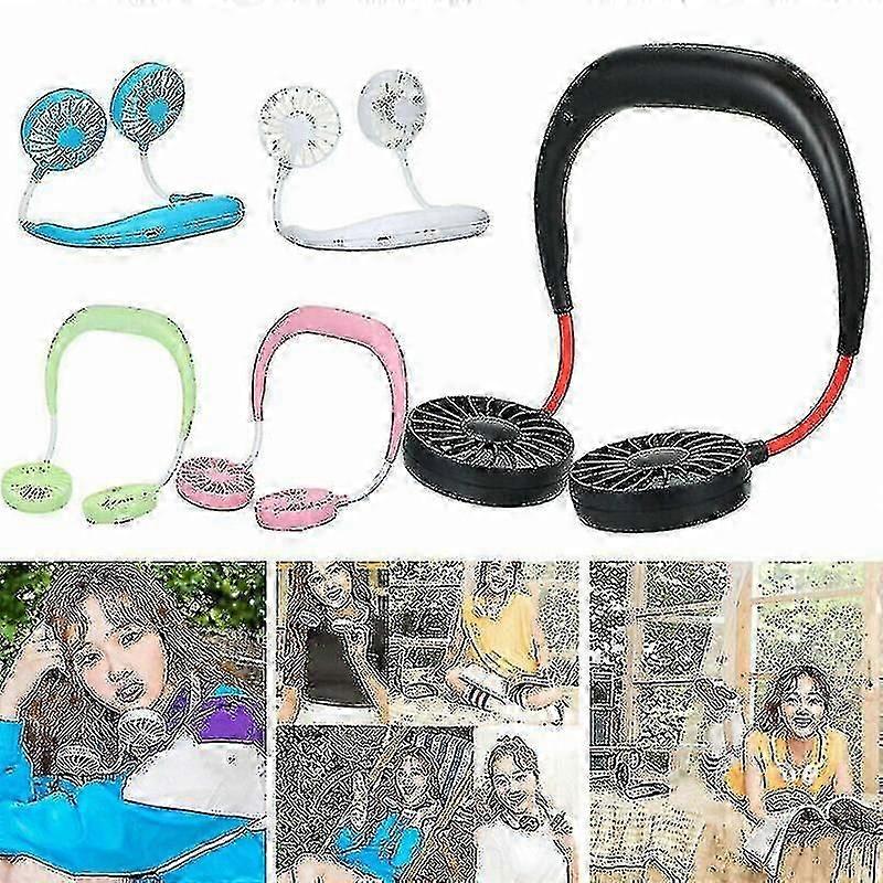 Ventilatore portatile per il collo appeso Mini Air Cooler Fan Lazy Neckband Usb ricaricabile