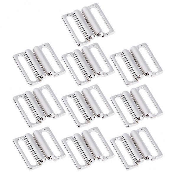 2x 10 Sets BIKINI CLIPS Hook & Snap Metal