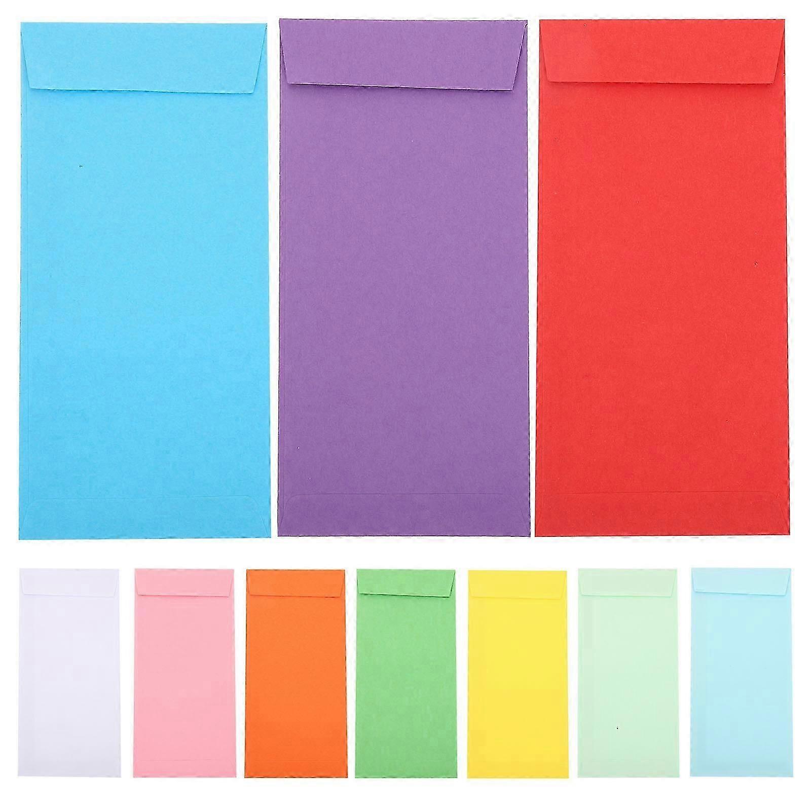 120pcs φάκελοι μετρητών φάκελοι χρημάτων φάκελοι προϋπολογισμού έγχρωμοι φάκελοι χαρτιού