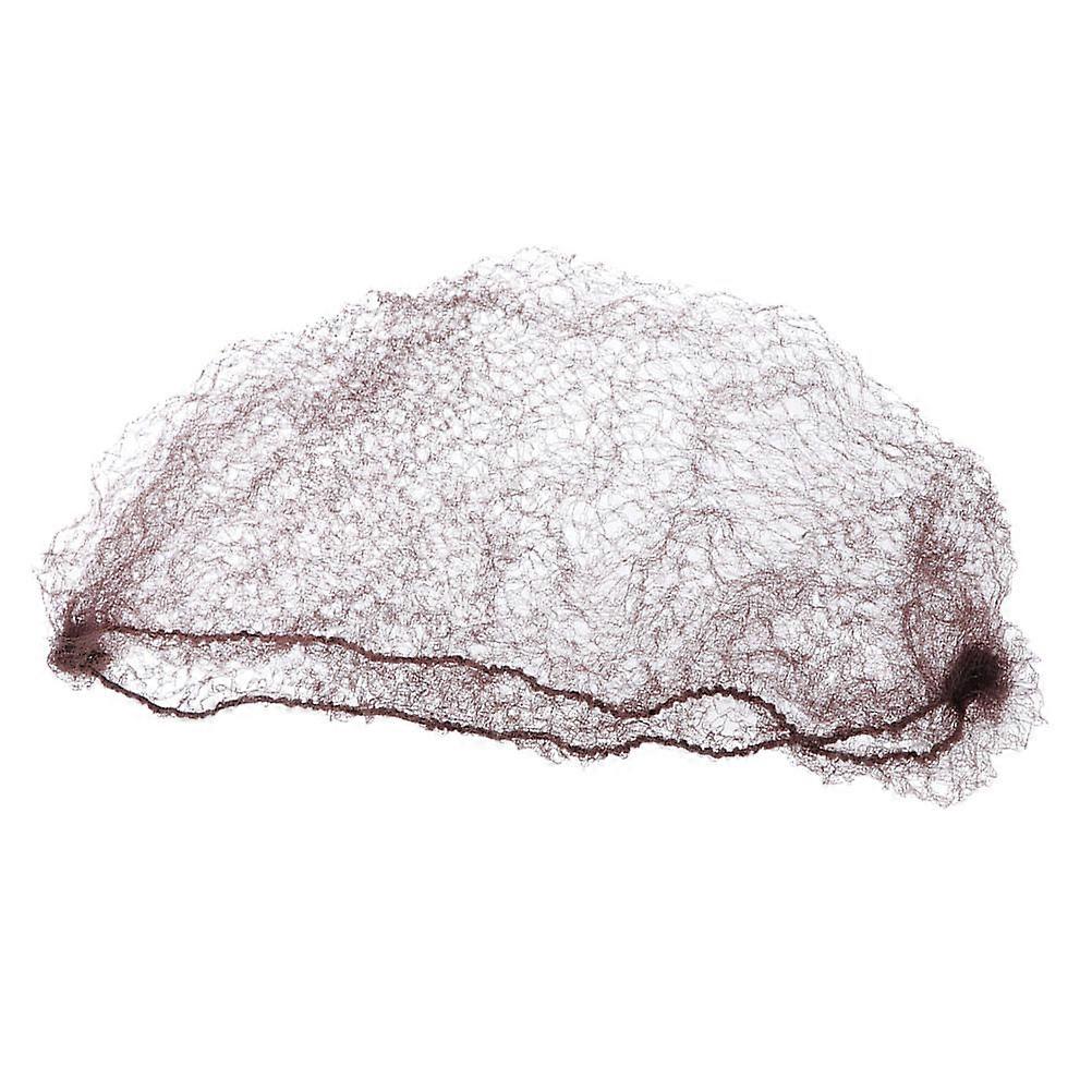 100pcs Invisible Elastic Mesh Hair Nets Lightweight Breathable Ballet Bun Accessories for Women Professional Use Wigs Coffee Color
