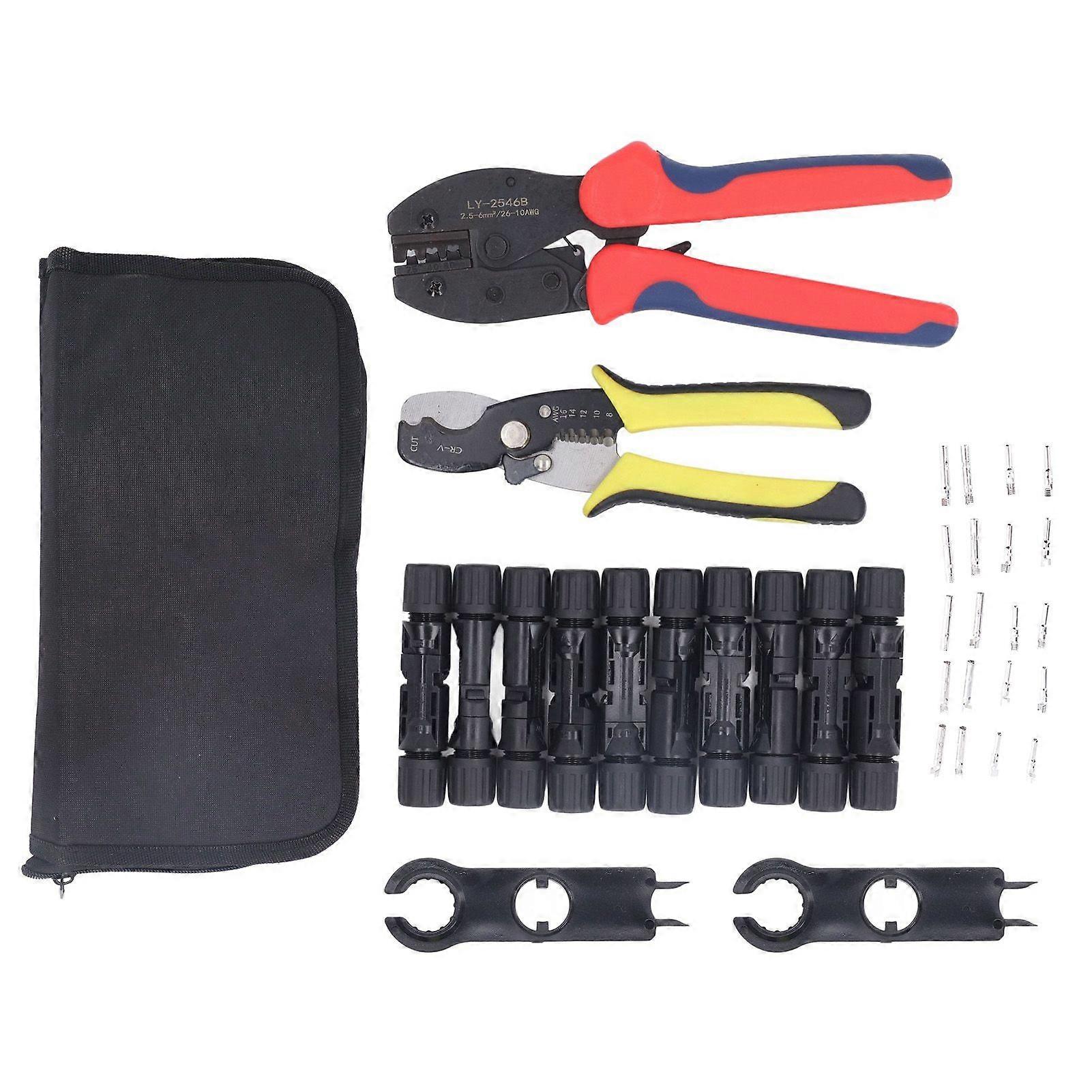 High quality Solar Crimp Tool Wire Stripper 10 Pairs Male/Female Solar Panel
