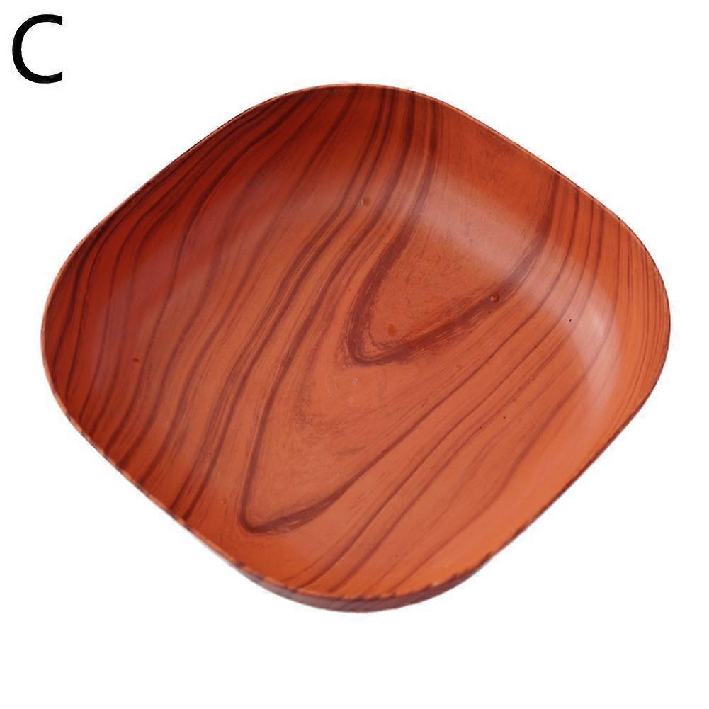 14cm (rosewood) (C)$Source imitation wood grain bone dish Japanese style home creative plastic dining table bone dish dried fruit tray melon seed dish