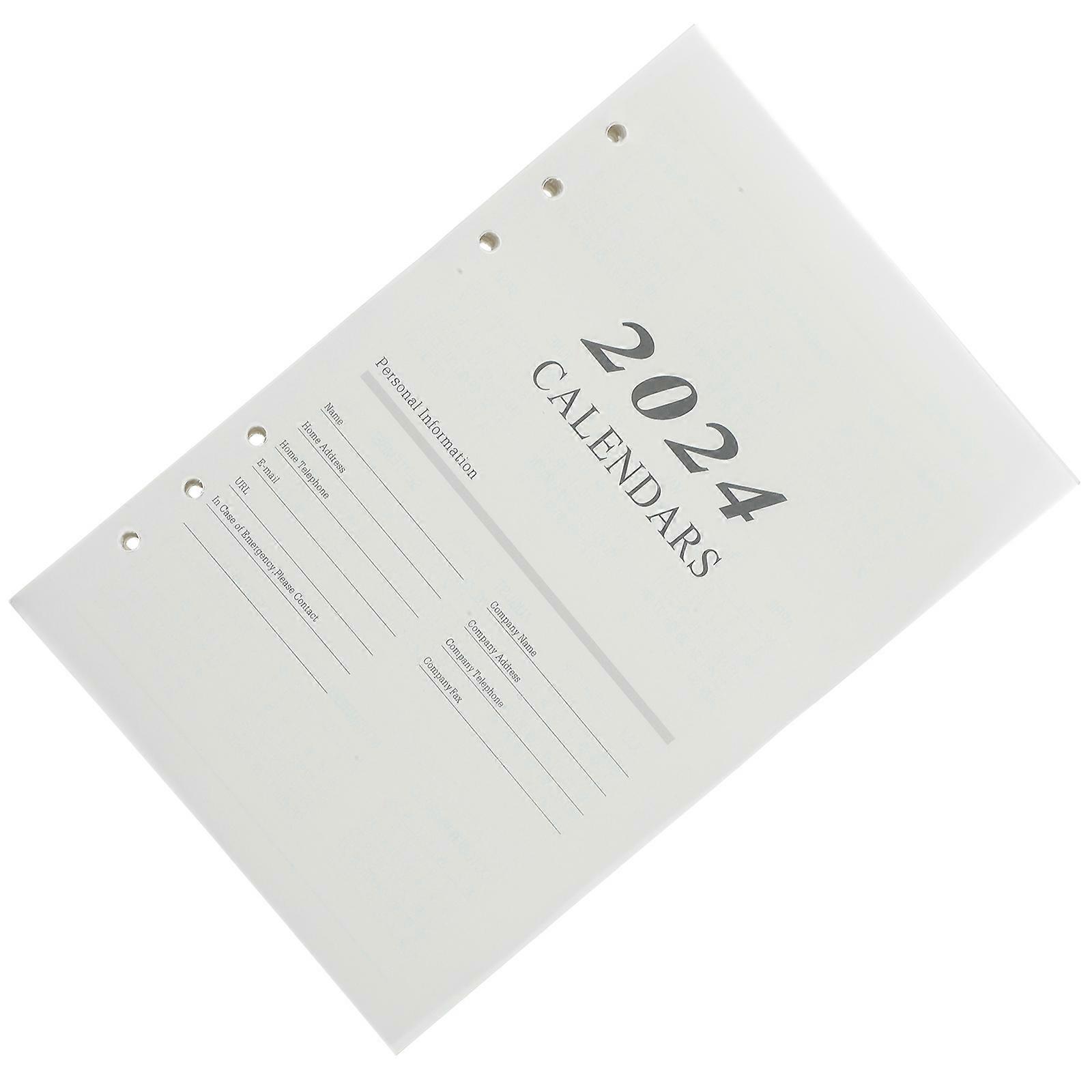 Loose-leaf Planner Notebook Daily Note Book Business Notebook Schedule Notebook 2024 Planner(a5)