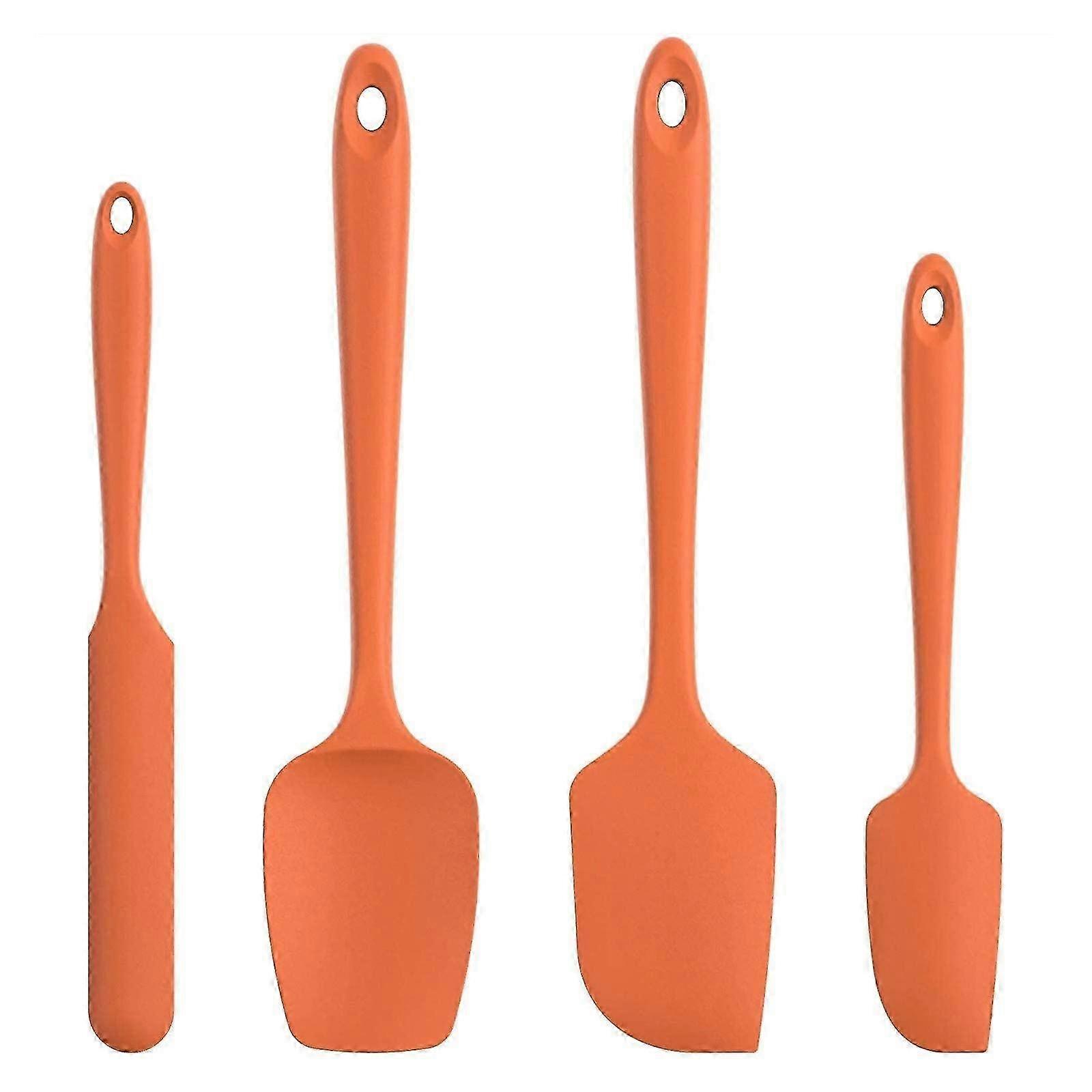4 Piece Silicone Heat-Resistant Spatula Set Suitable for Baking Use