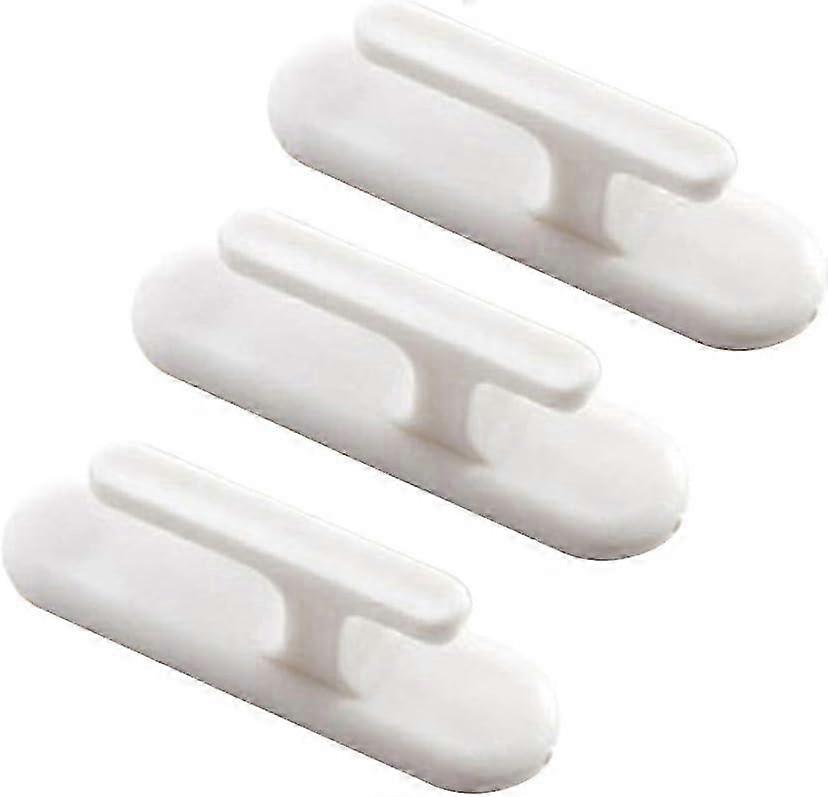 6PCS Wall Mounted Curtain Tiebacks Plastic Curtain Buckles Self Adhesive Hooks Sticky Holdbacks for Various Curtain Types (White)