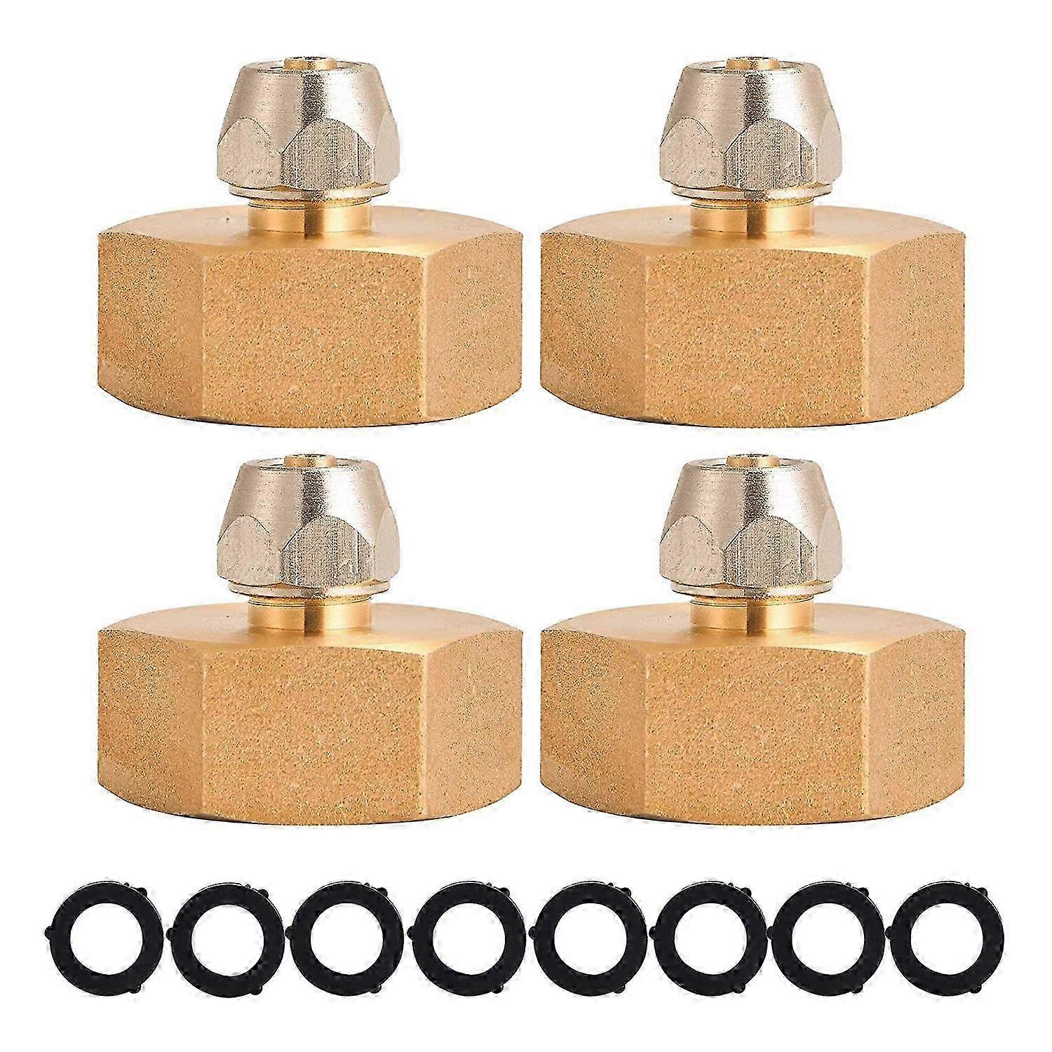 Garden Hose Adapter, 3/4 Inch Female GHT to 1/4 Inch Irrigation Tubing, Brass Faucet Connector, wit