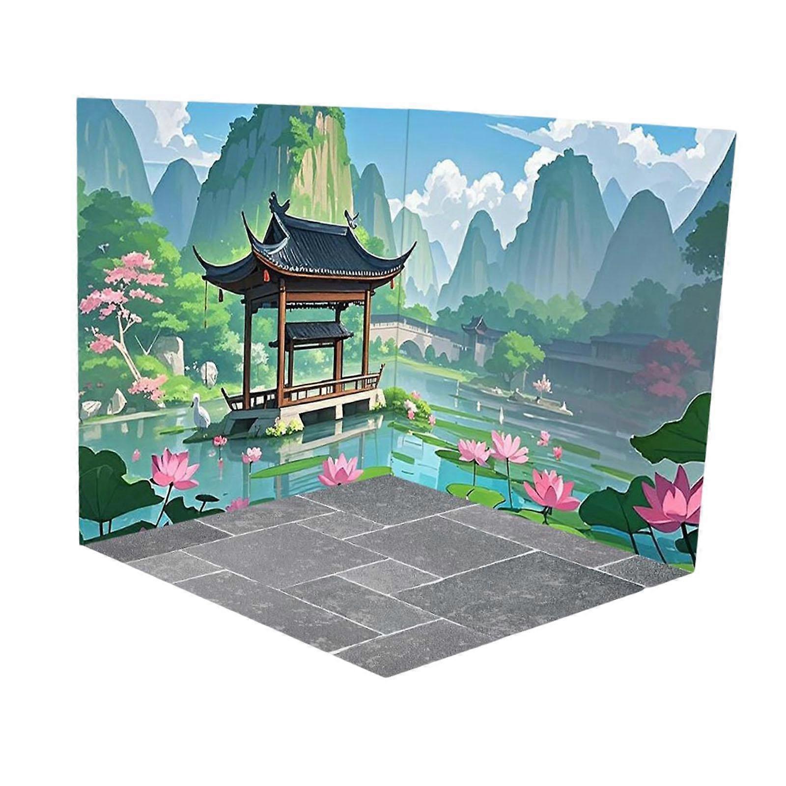 Backdrop Scene Organizer Background Action Figures Decoration Handcraft
