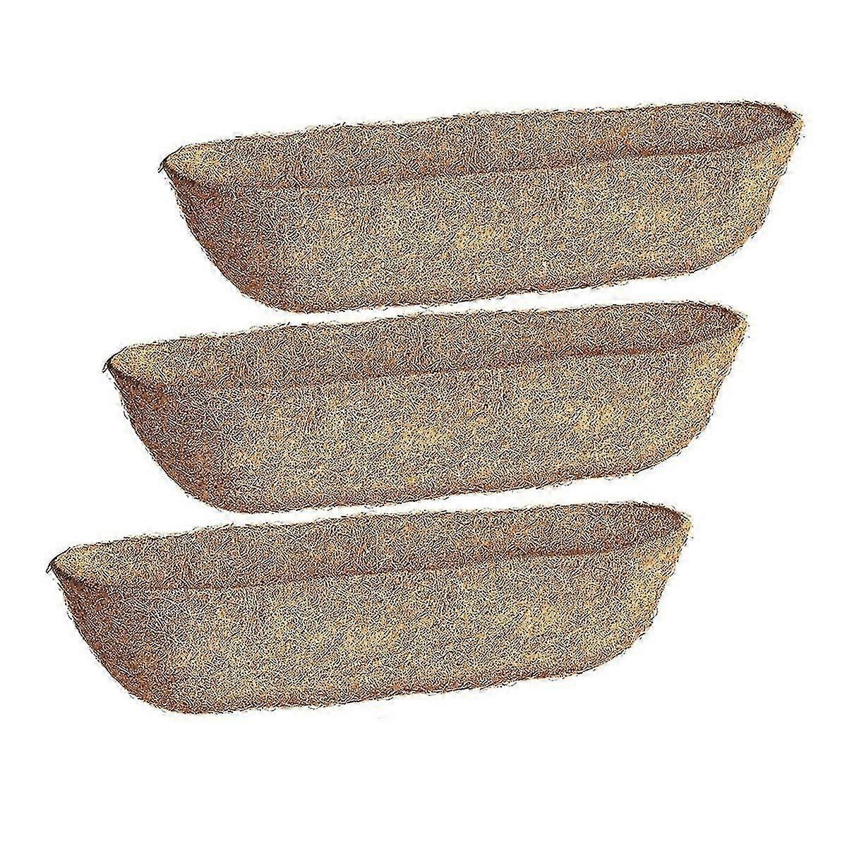 36 Polegadas 3 Pack Coconut Coir Liners para Cestos de Parede, Caixas de Janela, Jardim - Marrom