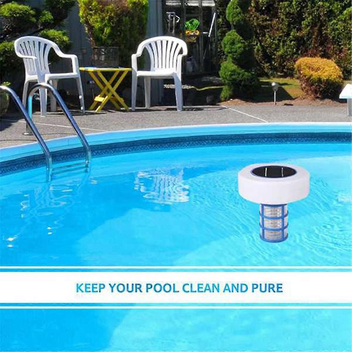 Solar Copper Pool Ionizer Floater with Auto-Switching Multicolor LED Light