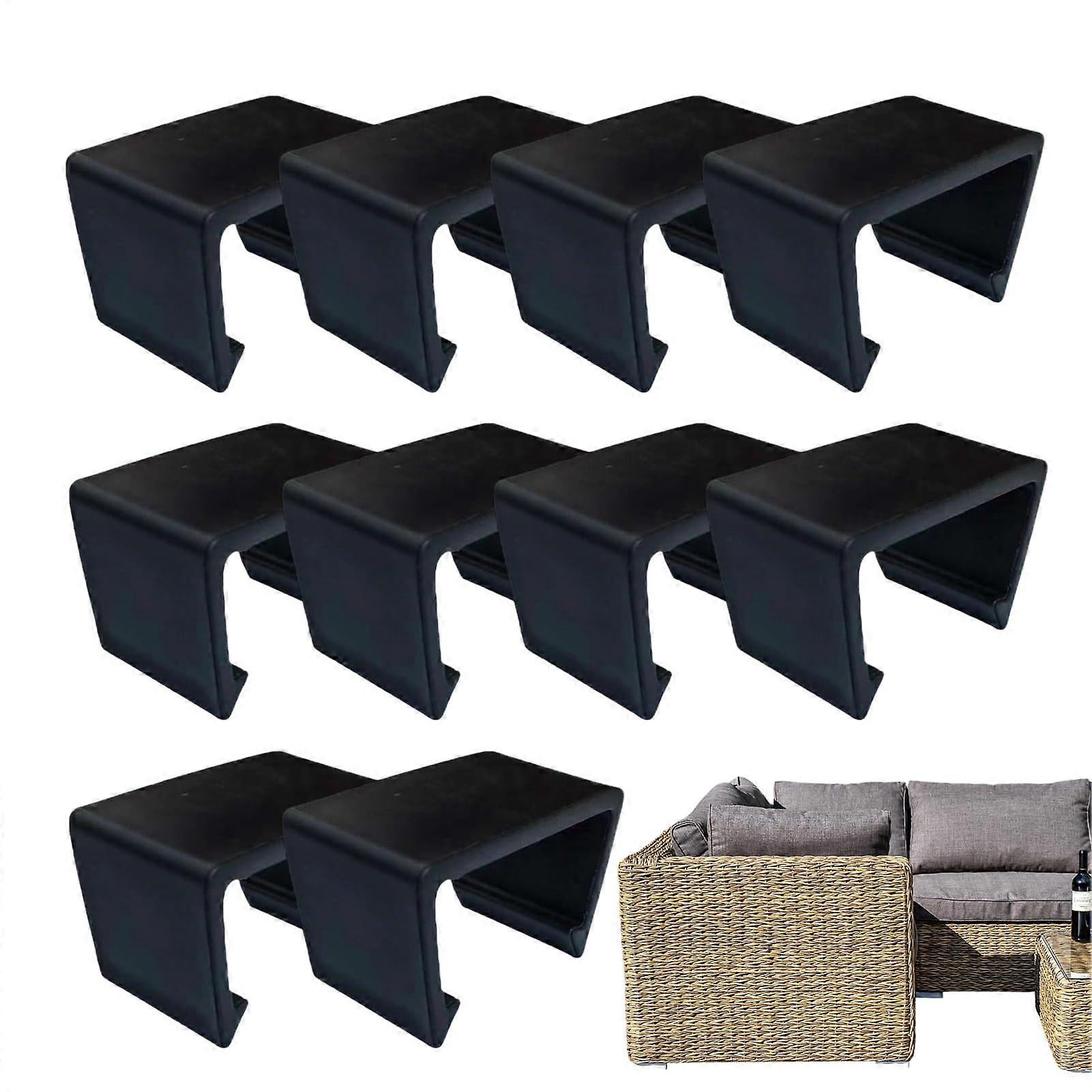 Patio Furniture Clips for Rattan Furniture, Adjustable Thickness, Compatible with Wicker Rods and Fabric Panels, Sectional Design