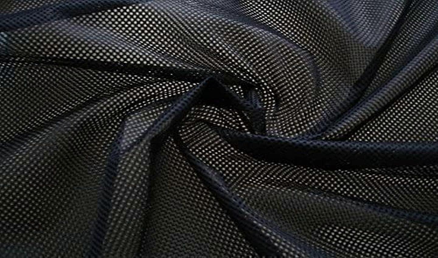 B674 Classic Perforated Fillet Fabric Black 2mm Honeycomb Mesh Material 50cm Width