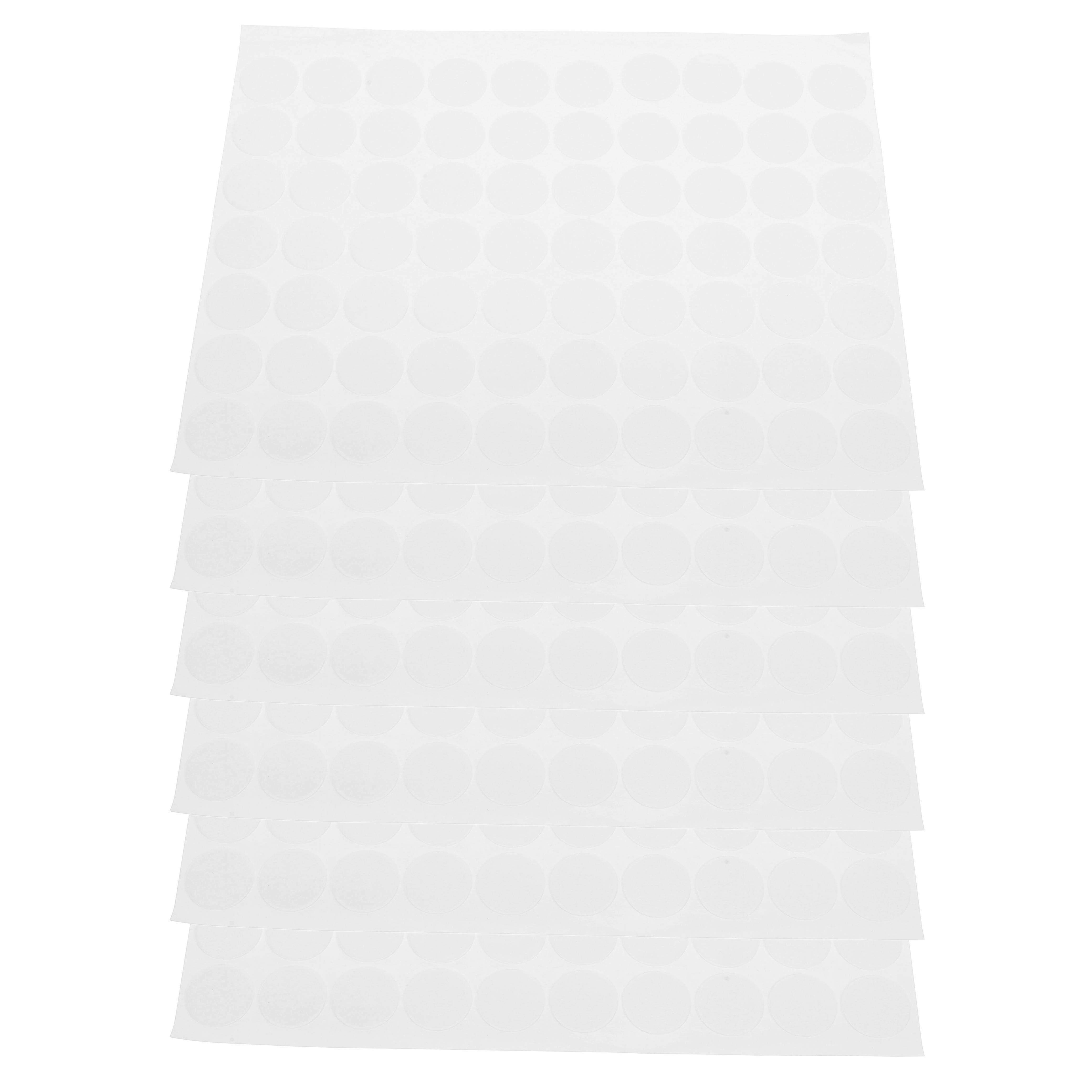 Double Sided Tape Craft Stickers Acrylic Material Round Shape 6Sheets