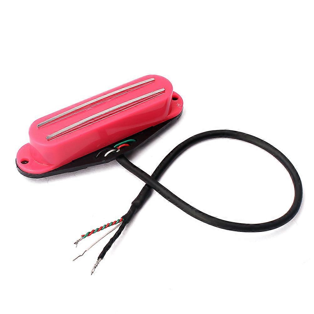 גיטרה Humbucker טנדר סליל כפול 4 חוטים Humbucker צוואר פיקאפ להחלפת חלקי גיטרה אדום פלסטיק צליל רך 1Pcs