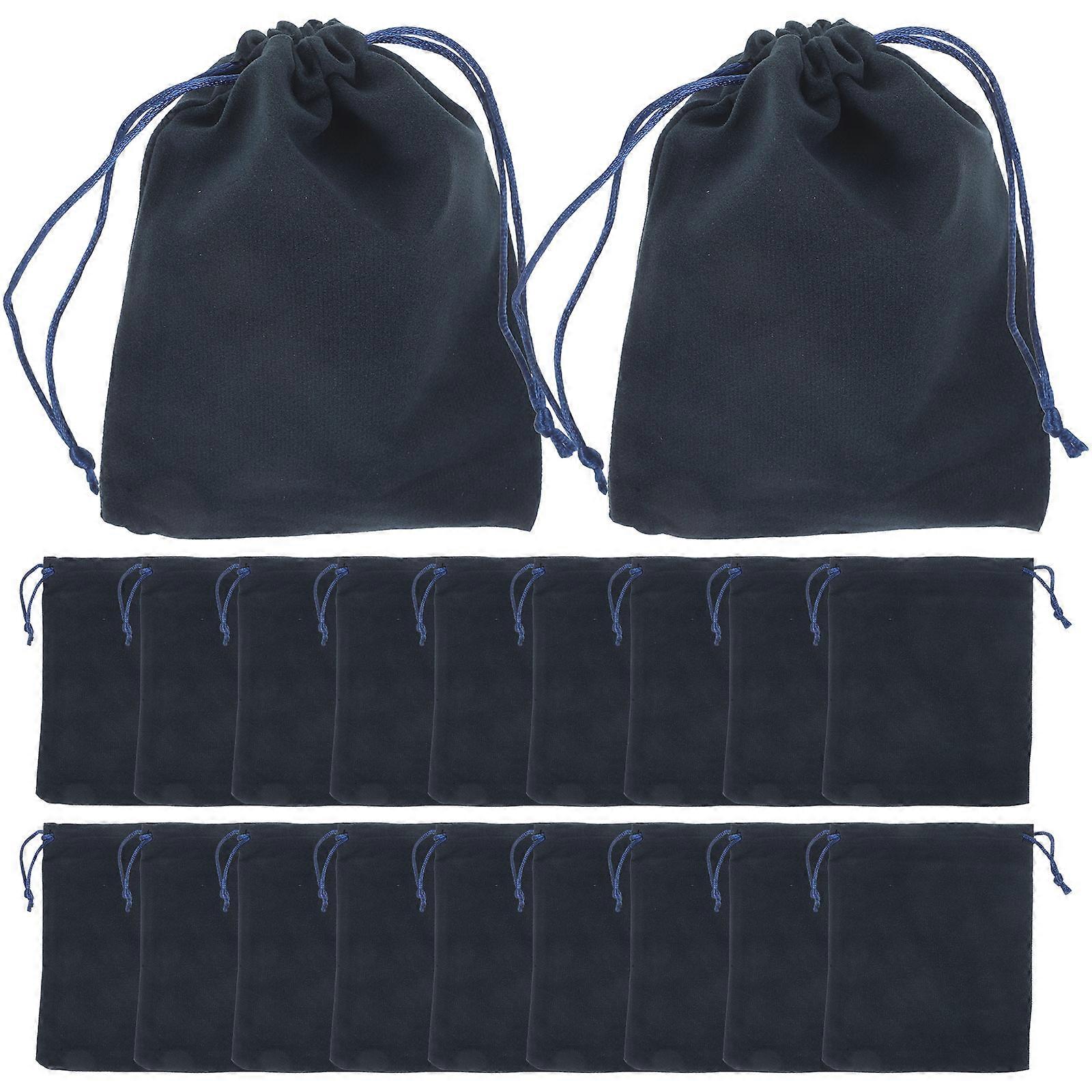 20 قطعة أنيقة الرباط أكياس تخزين المجوهرات الحقائب ناعمة أفخم للخواتم والأقراط وقلائد التعبئة والتغليف الأنيق لحفلات الزفاف والمناسبات الخاصة