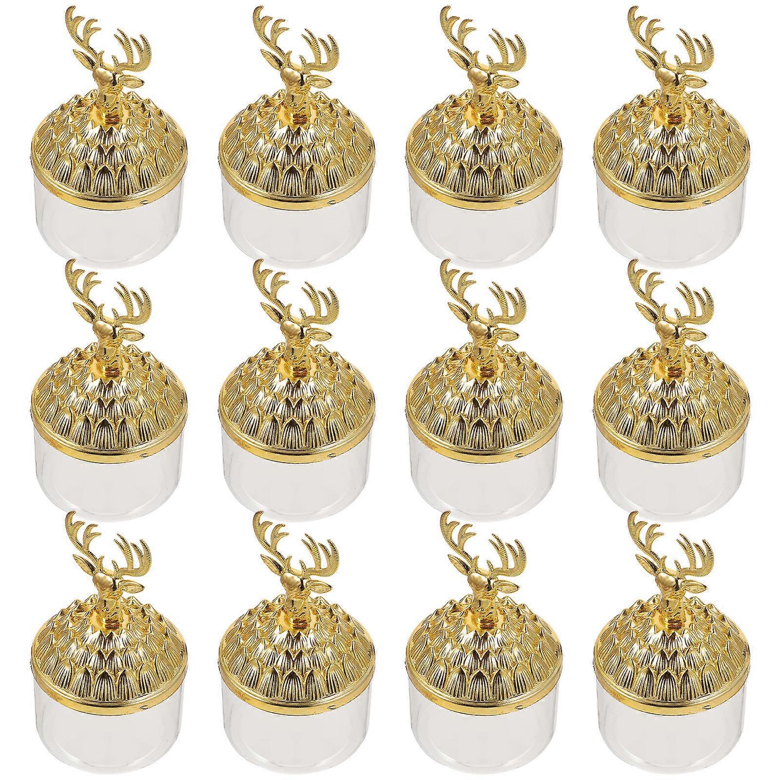 Holiday Cookie Jars Elk Shape Decorative Candy Box Wedding Sweets Box 12Pcs