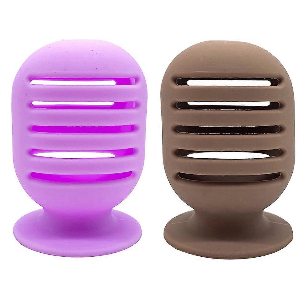 Egg-Shaped Makeup Sponge Display Stand Portable Puff Case For Cosmetic Sponge In With Air Vent Design 2Pcs