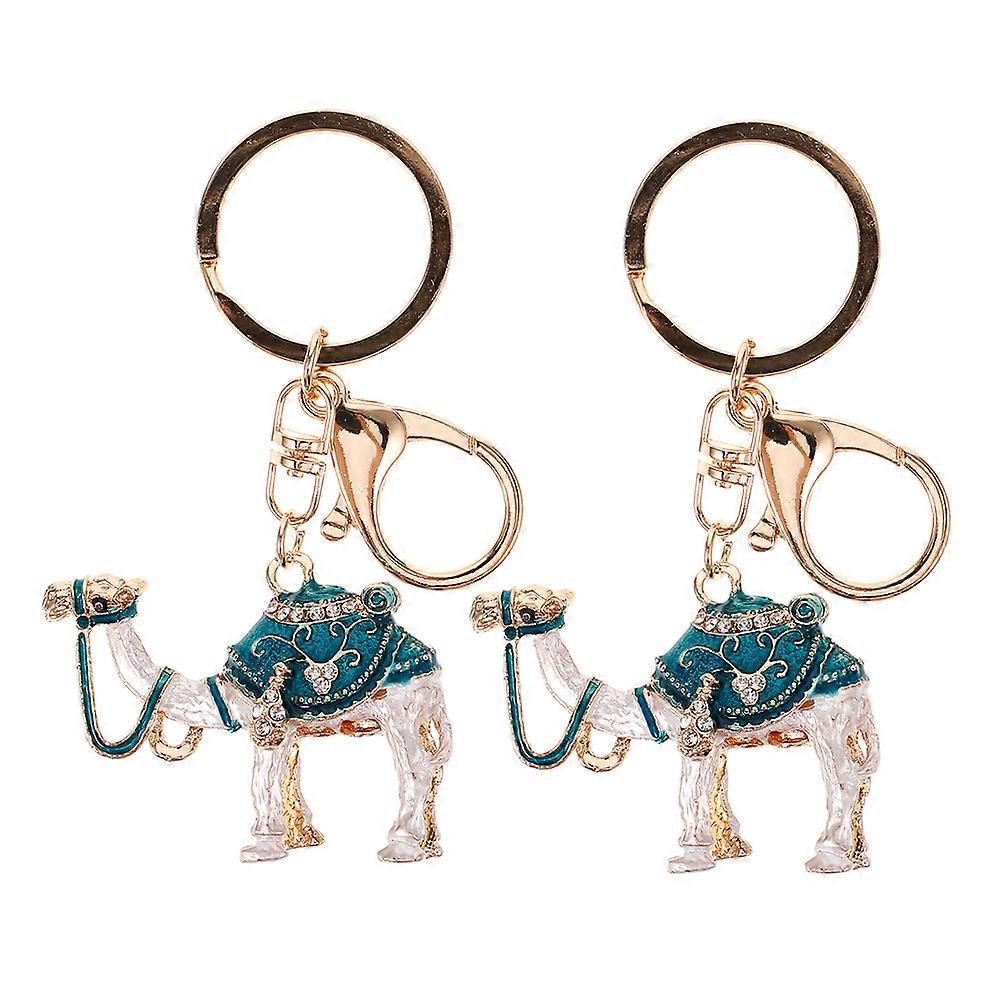 Backpack Pendant Keyring Camel Decor Zinc Alloy Multi Color Bag Key Decoration Fashion Enthusiasts 2Pcs