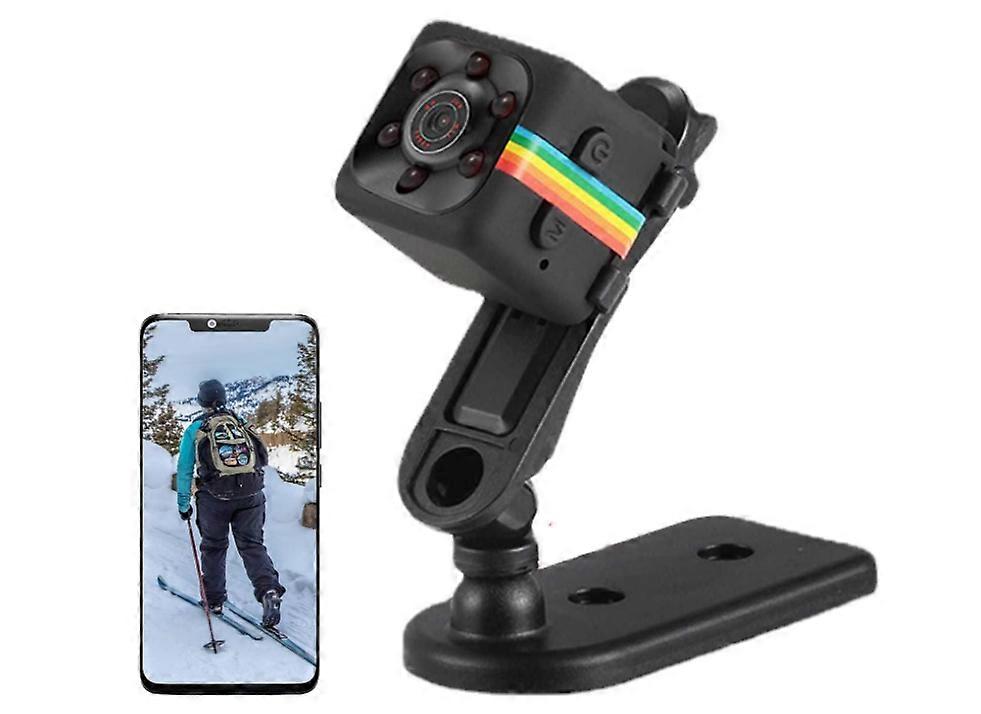 Mini Camera | Tiny Camcorder with Adjustable Rack | Small Camcorder Night Vision Hd Supports Card Insertion Function(Black)