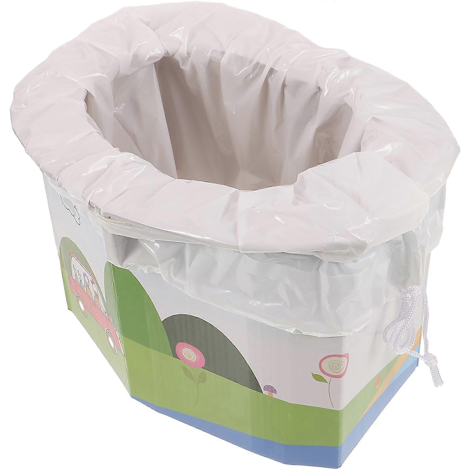 Folding Travel Potty Seat For Portable Toilet Outdoor Activities Rectangular Emergency Use 1Set