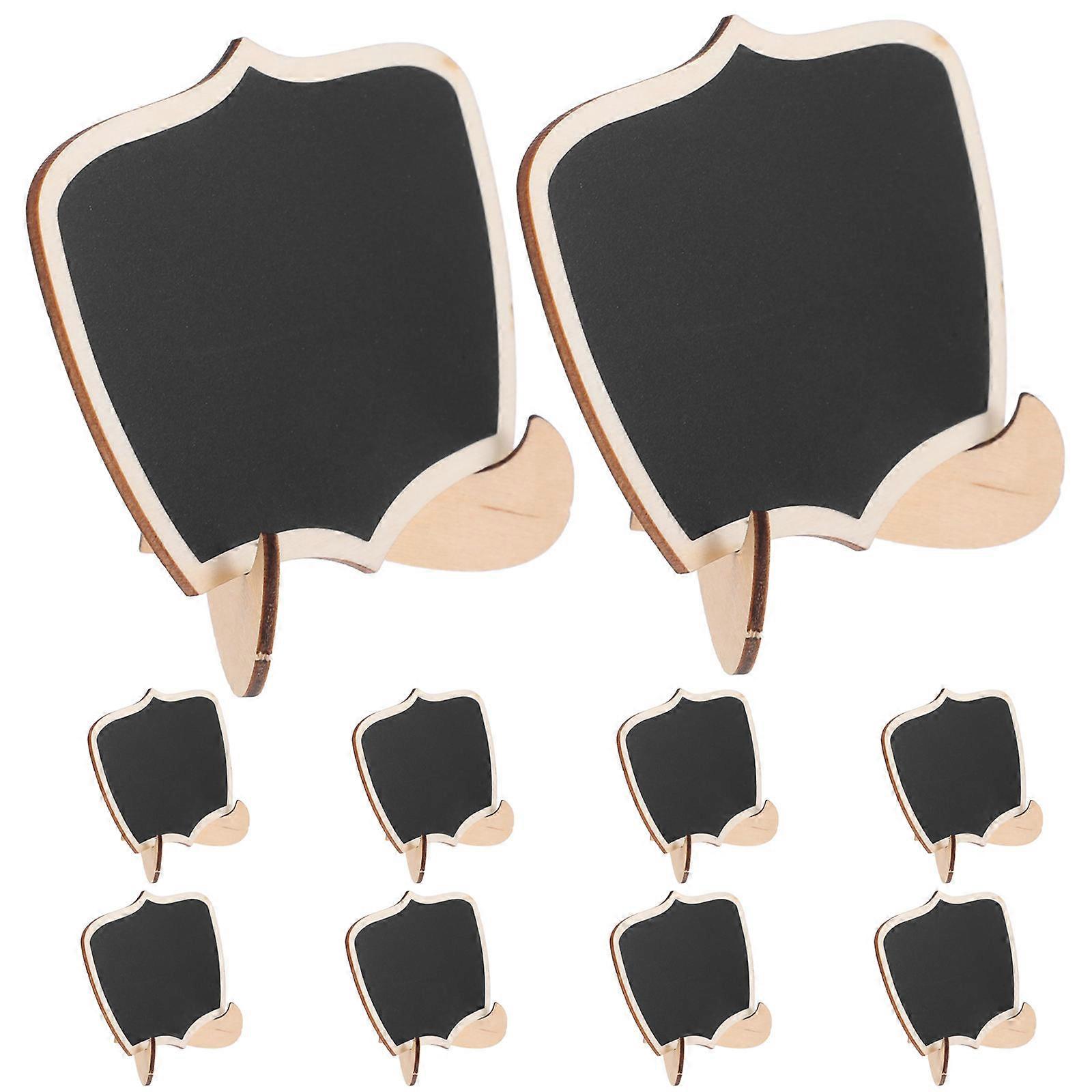 10 Pack Mini Chalkboard Signs with Wooden Stand – Reusable Small Chalkboards for Food Display, Party Buffet, Table Numbers, Weddings, Birthdays, and