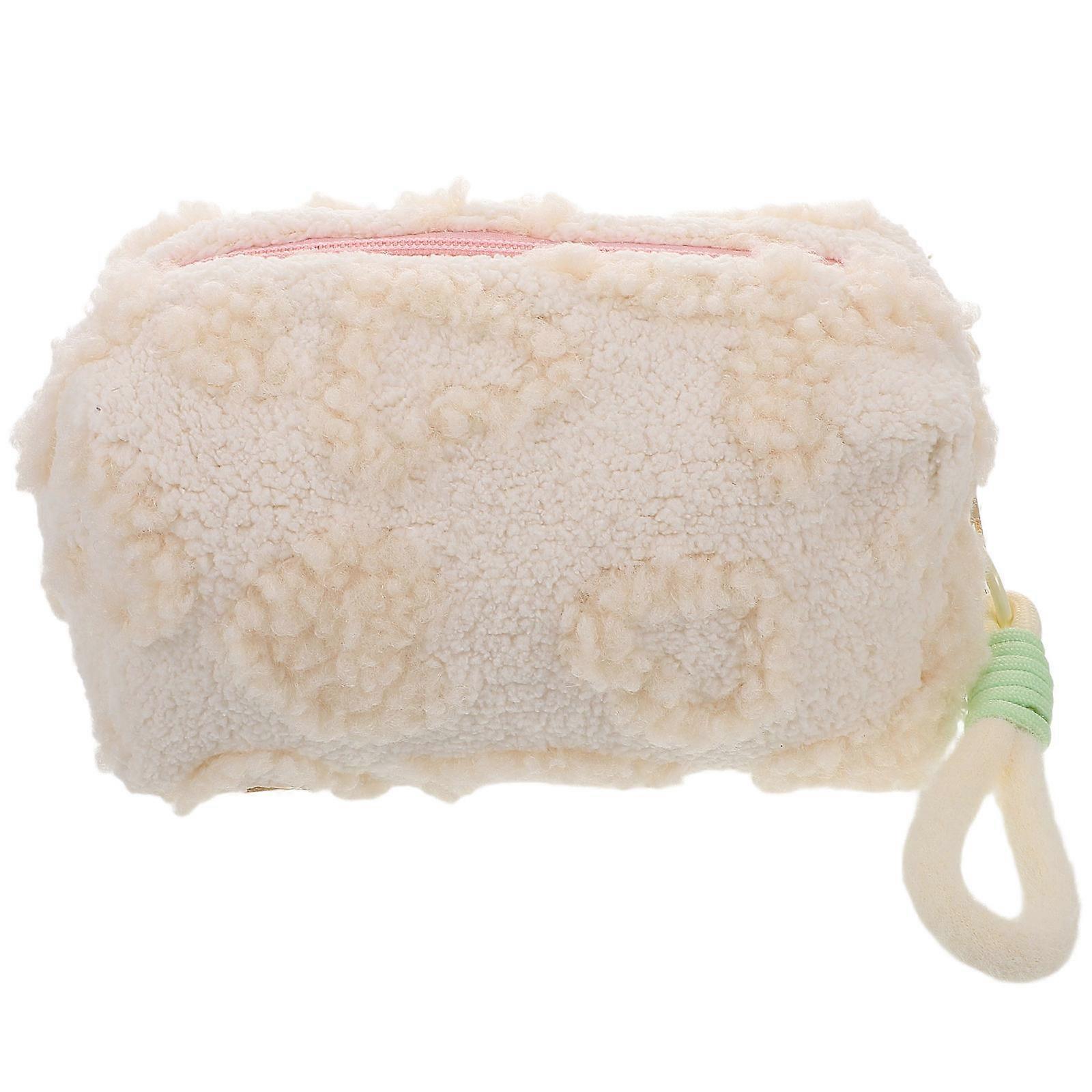 Lightweight Large Capacity Travel Toiletry Case for Women – Portable Cosmetic Storage Pouch with Cute Plush Design for Easy On the Go Use