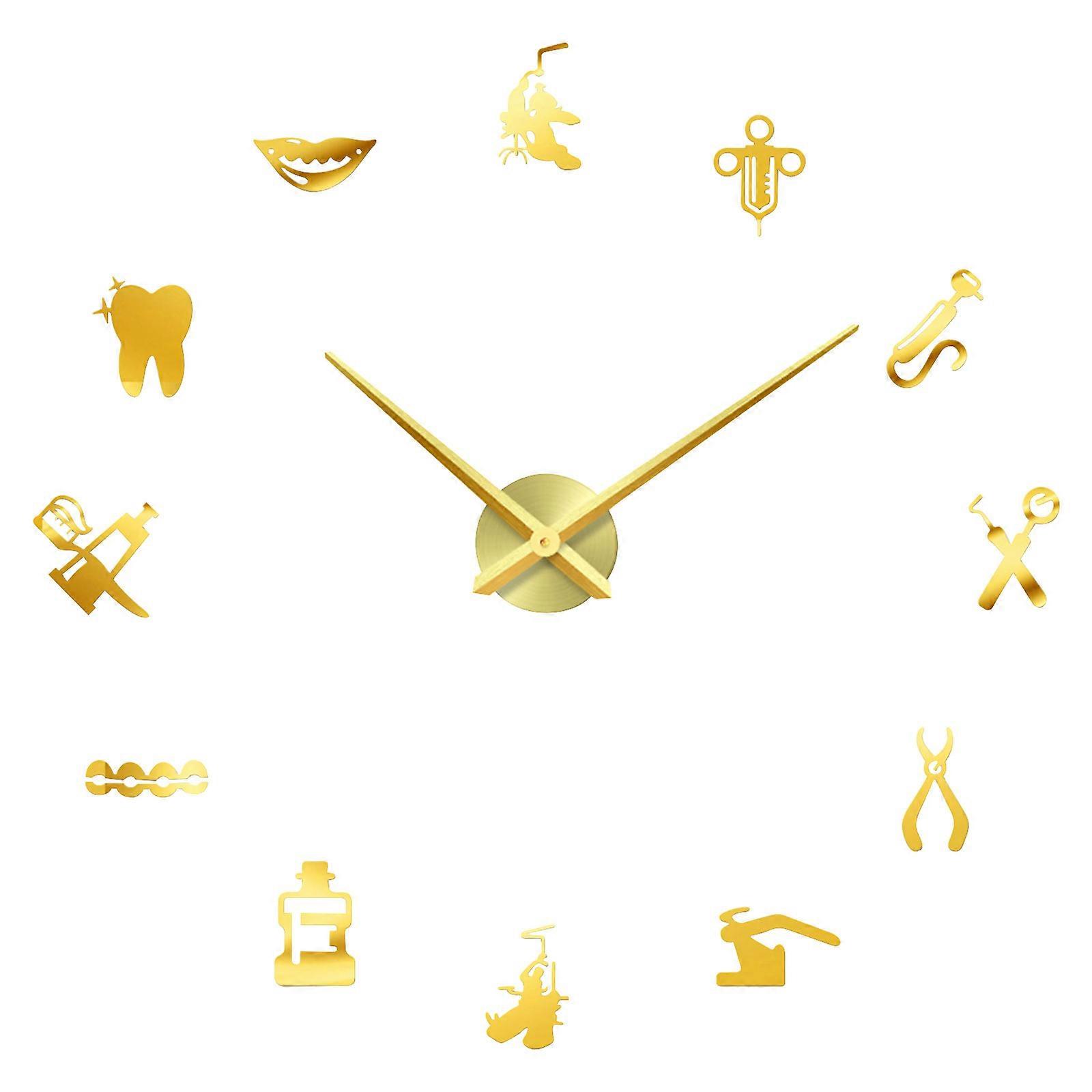 Elegant Wall Clock EVA Material DIY Wall Clock Sofa Background Wall 45x45cm 1Pcs