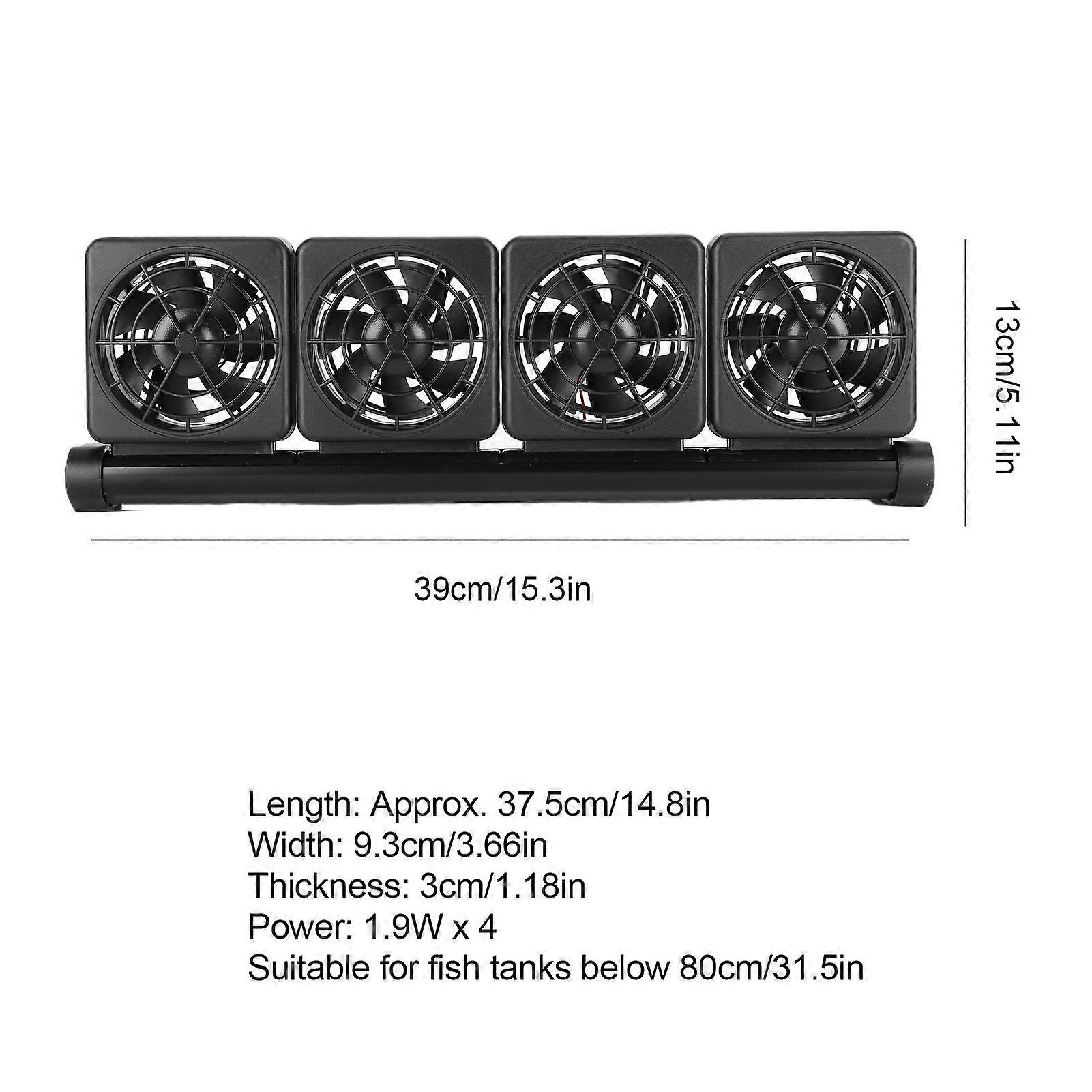 Aquarium Cooling Fan, Reduce Water Temperature, Adjustable Wind Speed