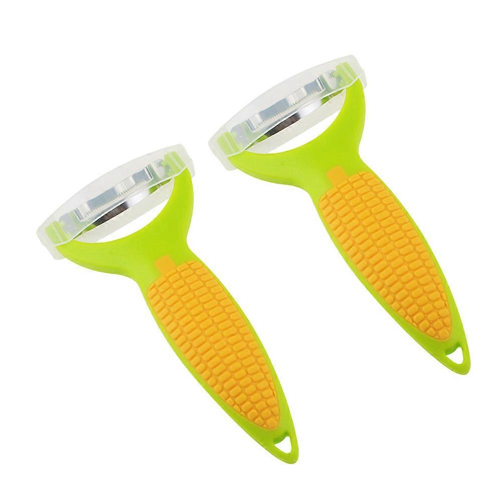 Corn From Cob Stainless Steel Corn Peelers Kernels Separation Kitchen Tools Assorted Color 2Pcs