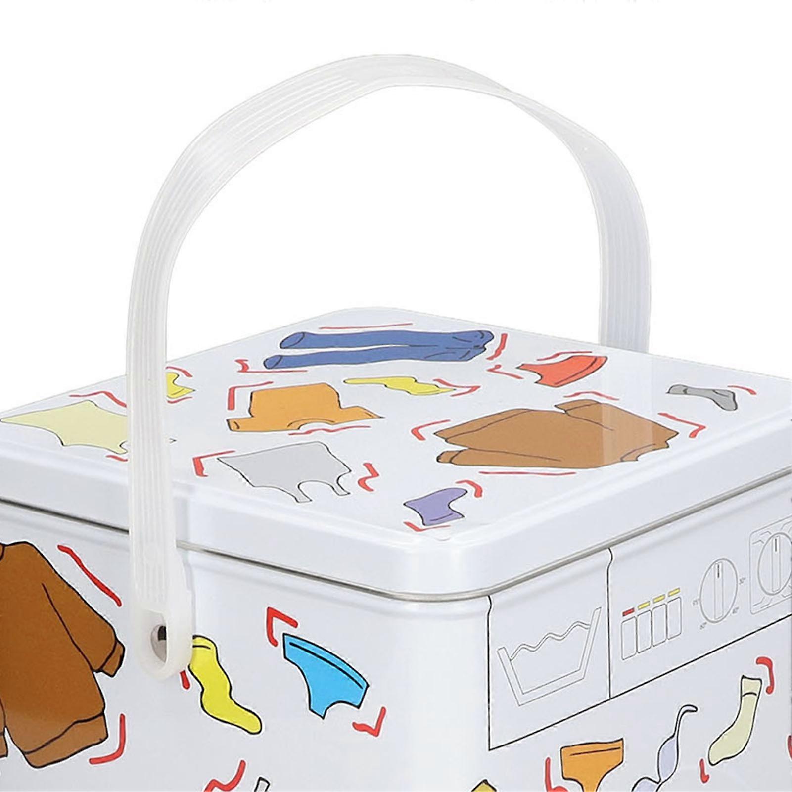 Laundry Detergent Powder Container with Perspective Window Lid, Large Capacity Storage Box, Washing Machine Appearance