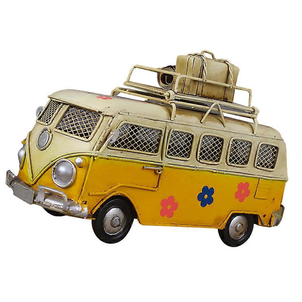 Piggy Bank Creative Iron Bus Shape Coin Box Retro Style Home Decor for Kids 1Set