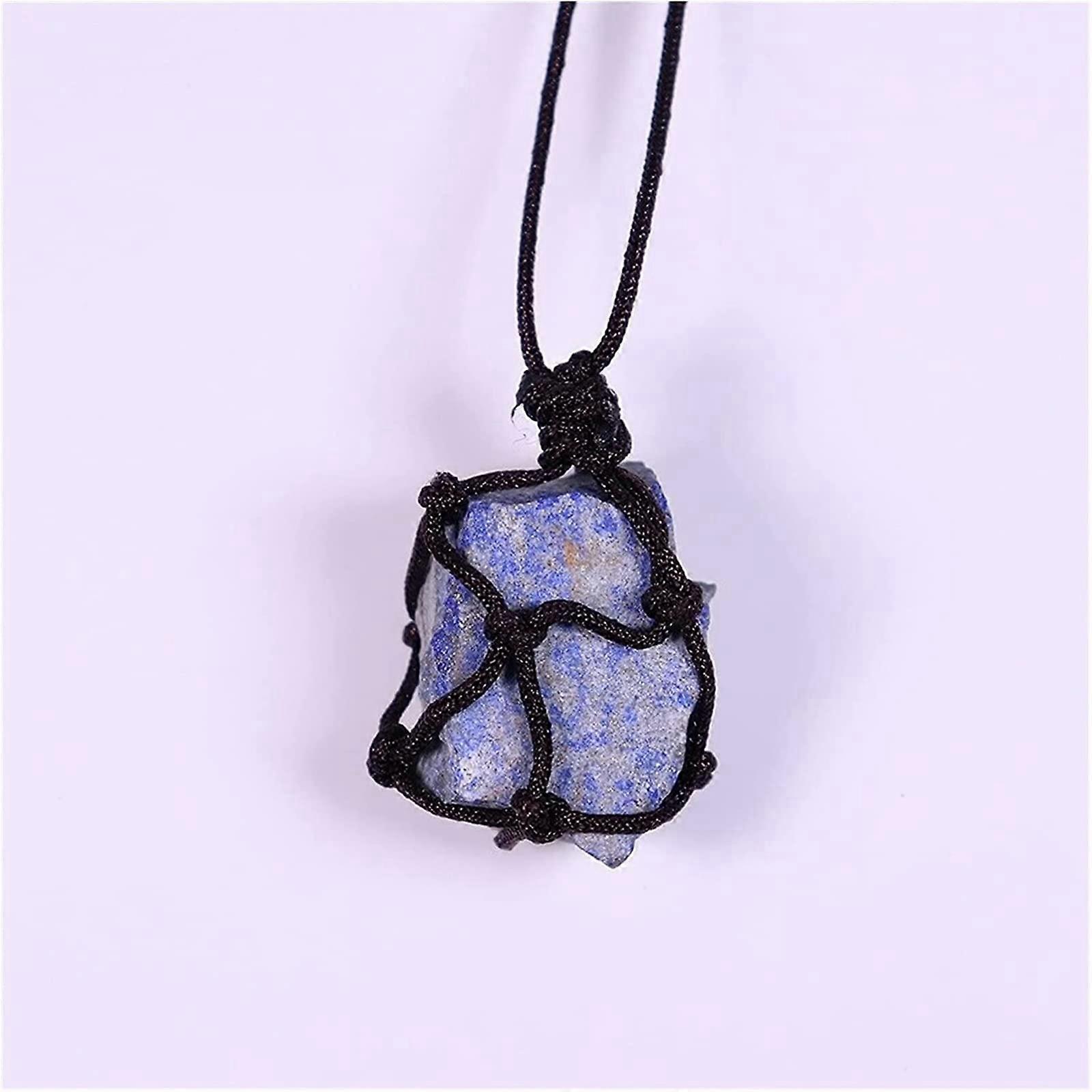 Natural crystal quartz, raw net, keychain, healing stone, Reiki, Lapis Lazuli