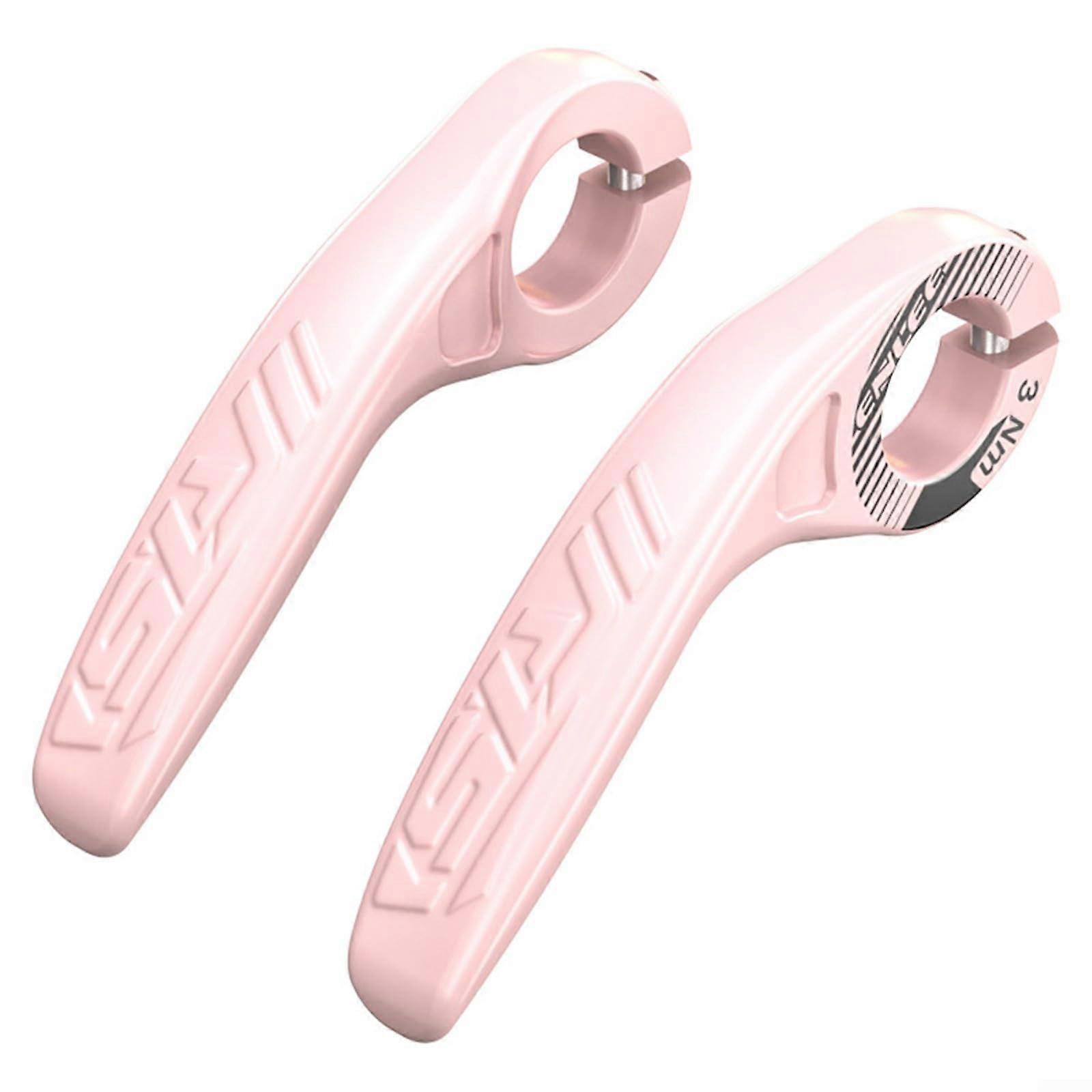 Lightweight Comfortable Bicycle Grips with Carbon Ends for Cyclists - Pink Color Design, Ergonomic Style, Durable Material