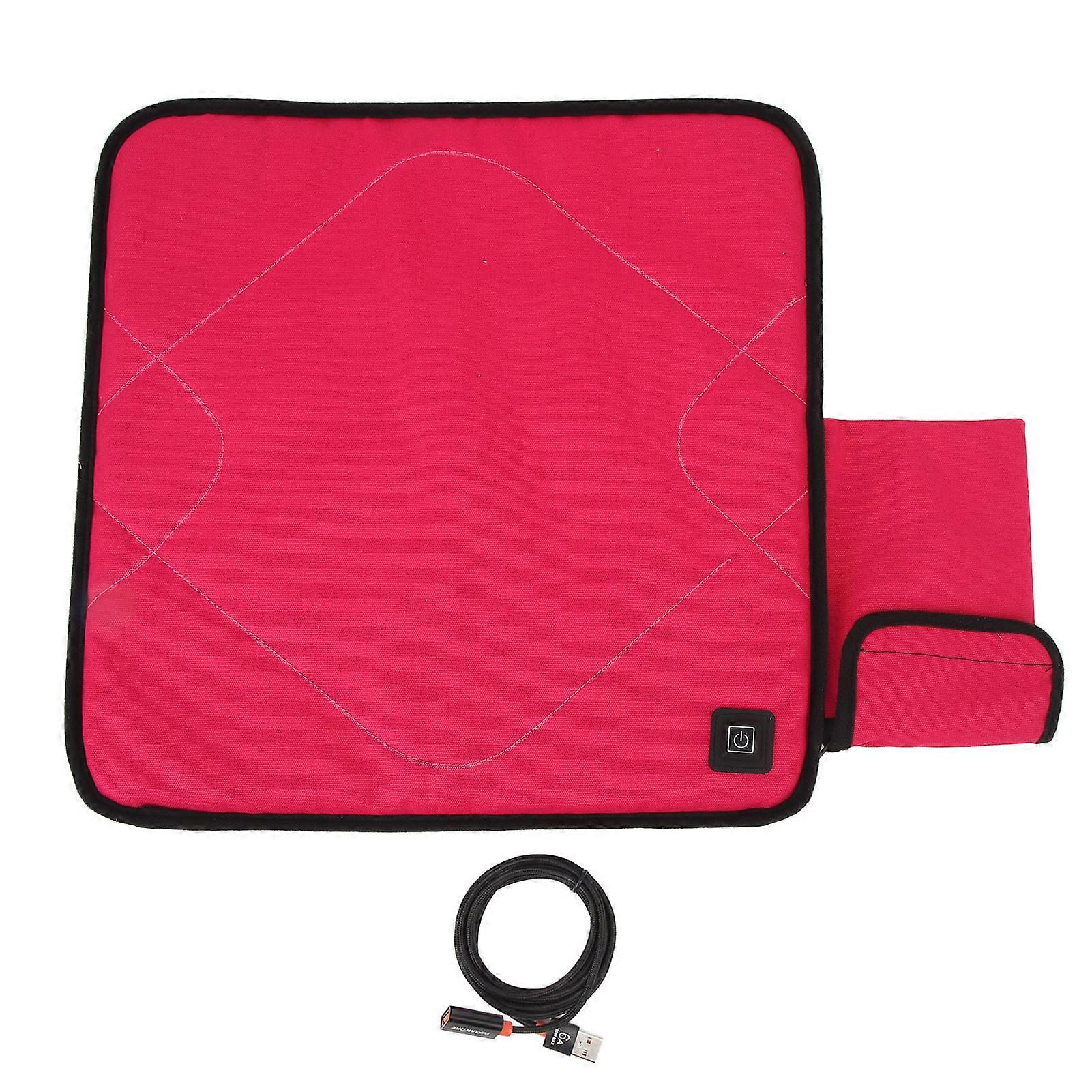 Coussin de siège chauffant portable à 3 niveaux de contrôle de température, chaud, confortable, lavable, USB, pour bureau extérieur