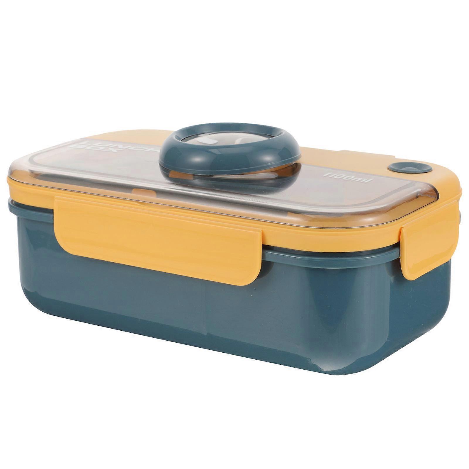 Compartment Lunch Box Adults Leakproof Rectangular Shape 21x12x9.5cm 1Pack