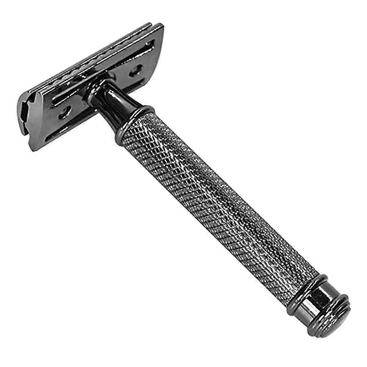 New Mens Folding Shaving Double Edge Classic Shaver Men'S Black